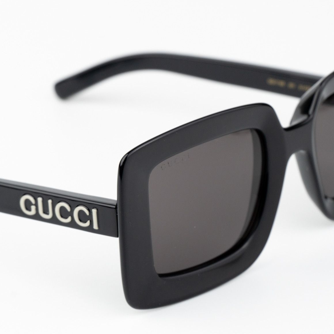 Gucci NEW Gucci GG1718S 001 Black Grey Women Square Sunglasses Size ONE SIZE - 7 Thumbnail