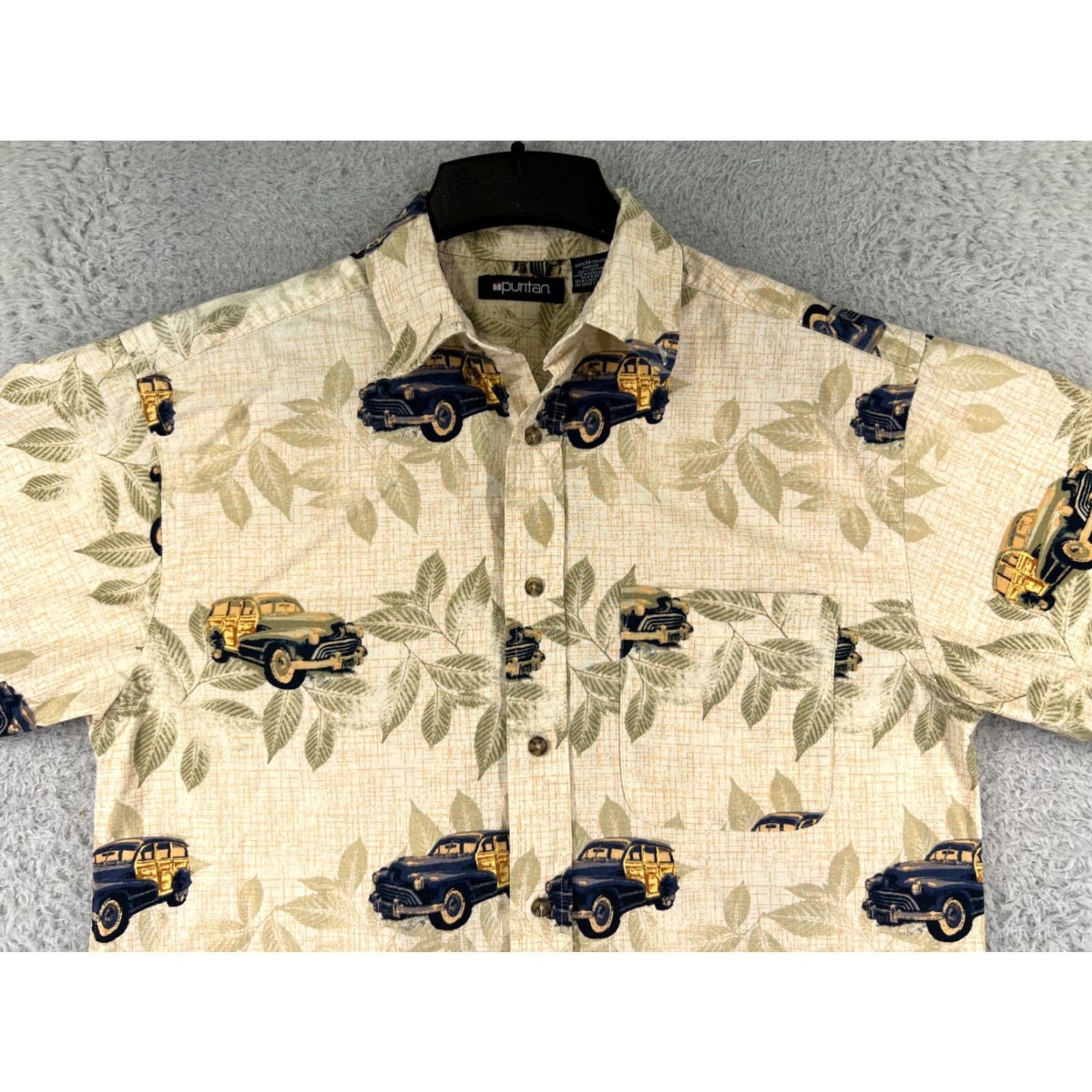 Vintage VINTAGE Puritan Shirt Men Medium Beige Floral Aloha Hawaiian Button-Up Shirt Mens Size US M / EU 48-50 / 2 - 4 Thumbnail