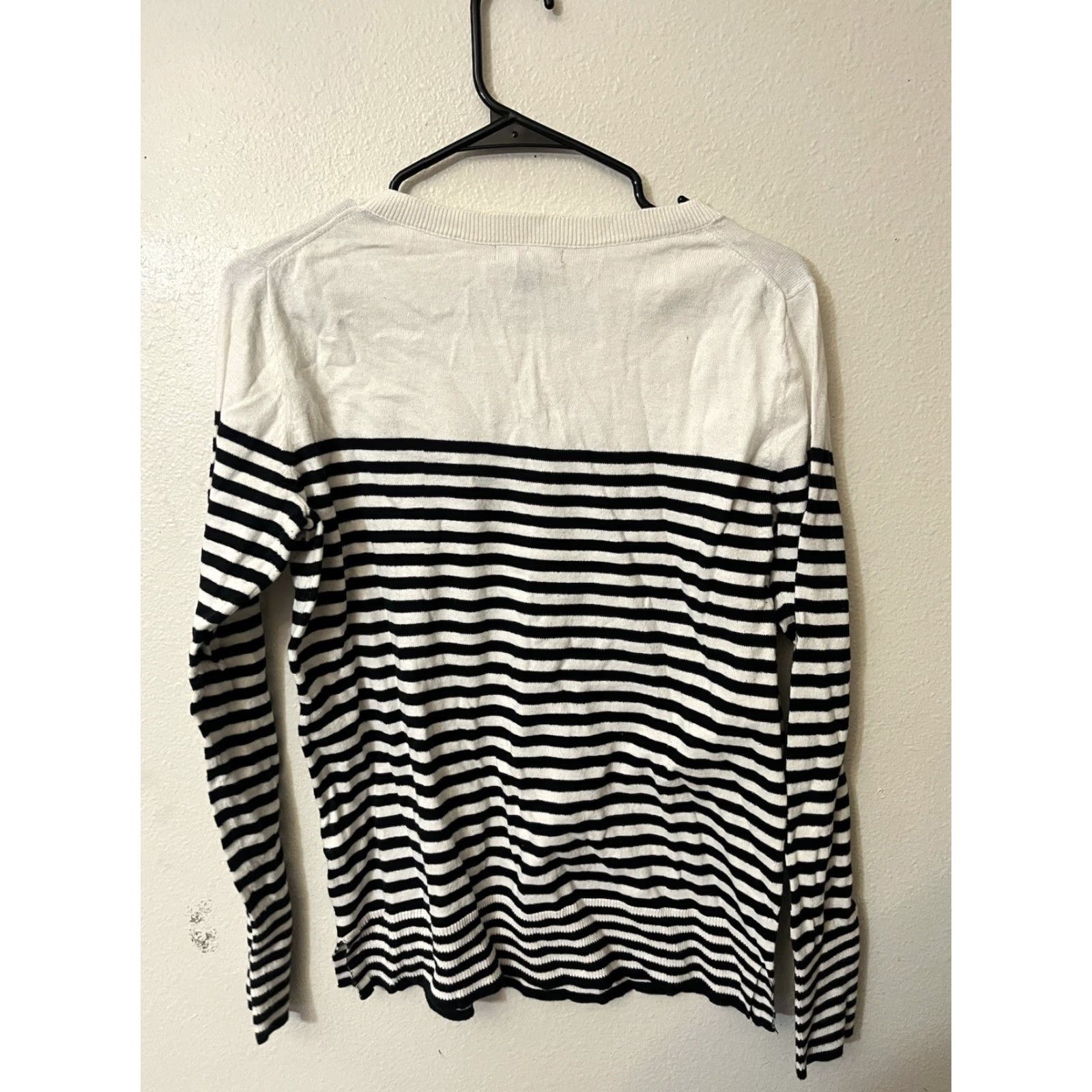 Gap Gap Sweat er Women Round Neck Long Sleeve Size Medium White Striped T-Shirt Oversized Basic Size M / US 6-8 / IT 42-44 - 2 Thumbnail