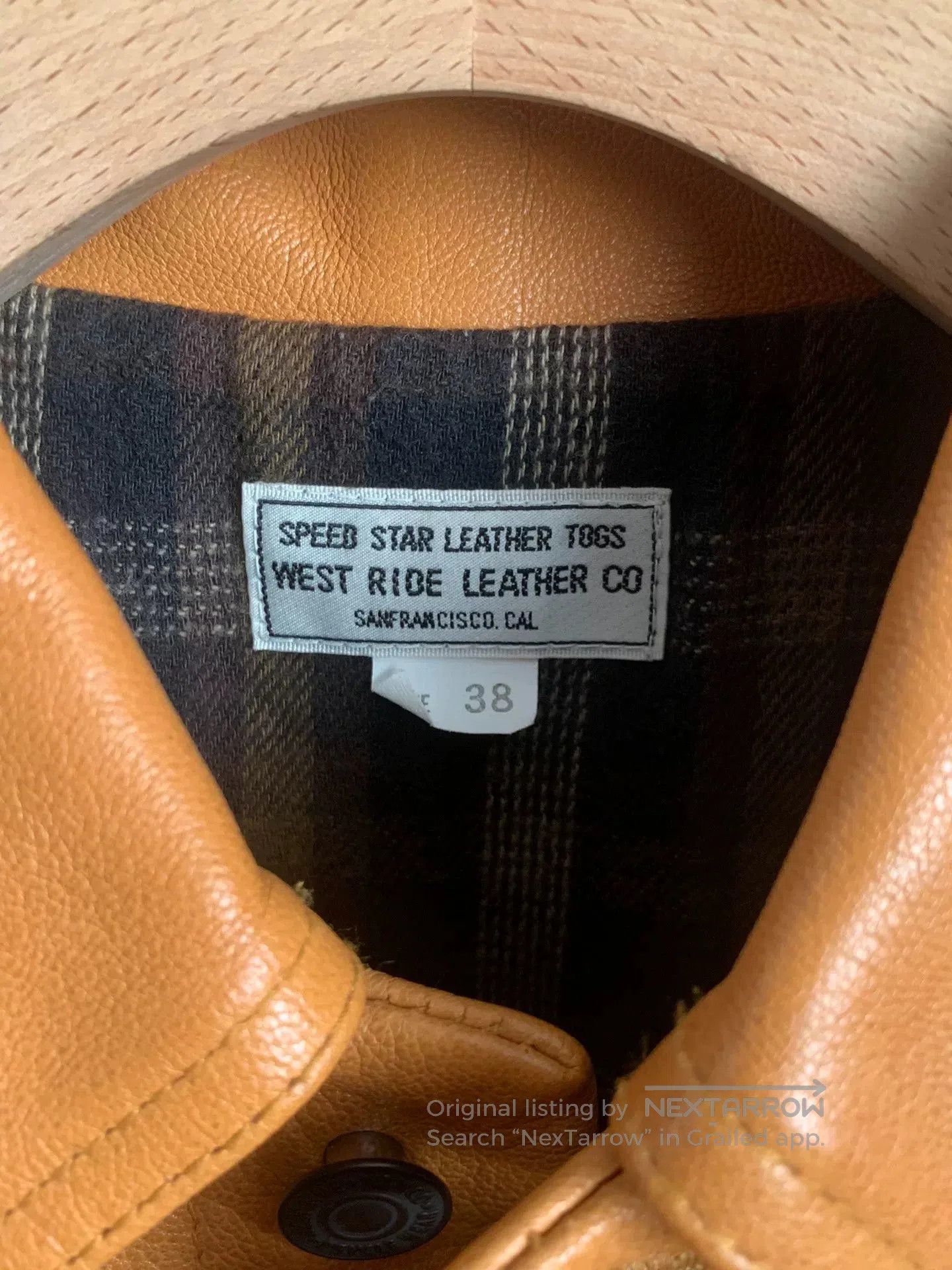 WEST RIDE westride genuine leather sleeveless motorcycle vest. Size US M / EU 48-50 / 2 - 3 Thumbnail
