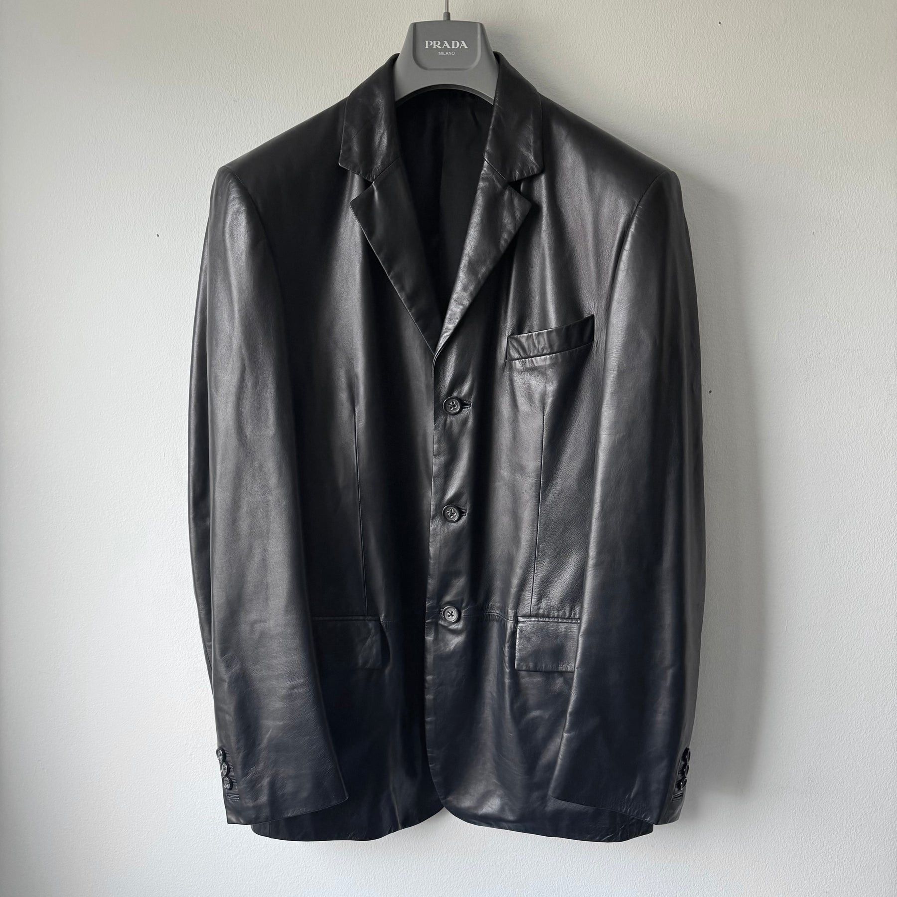 Jil Sander Archive Jil Sander Suede Leather Jacket Blue Mens Size