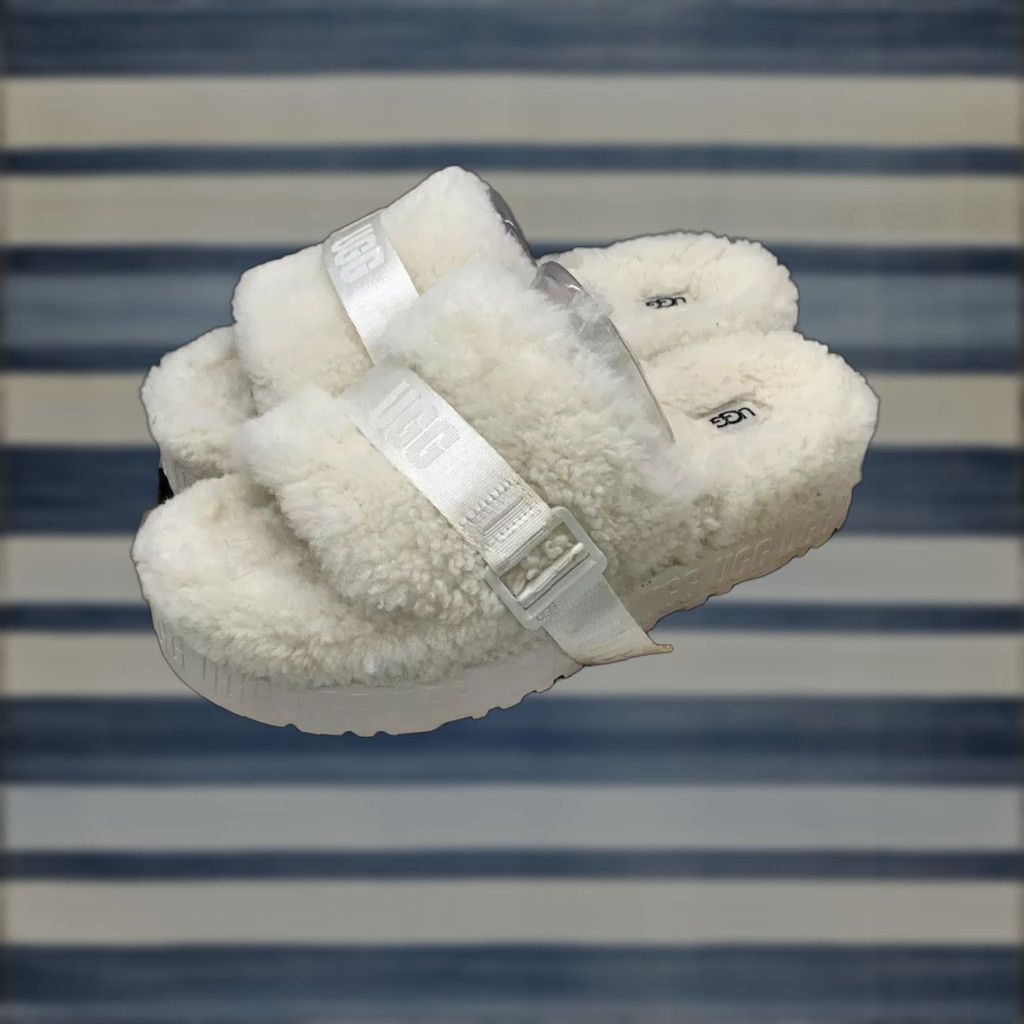 VINTAGE UGG Women's Slippers Platform Slip-On Open Toe Shearling