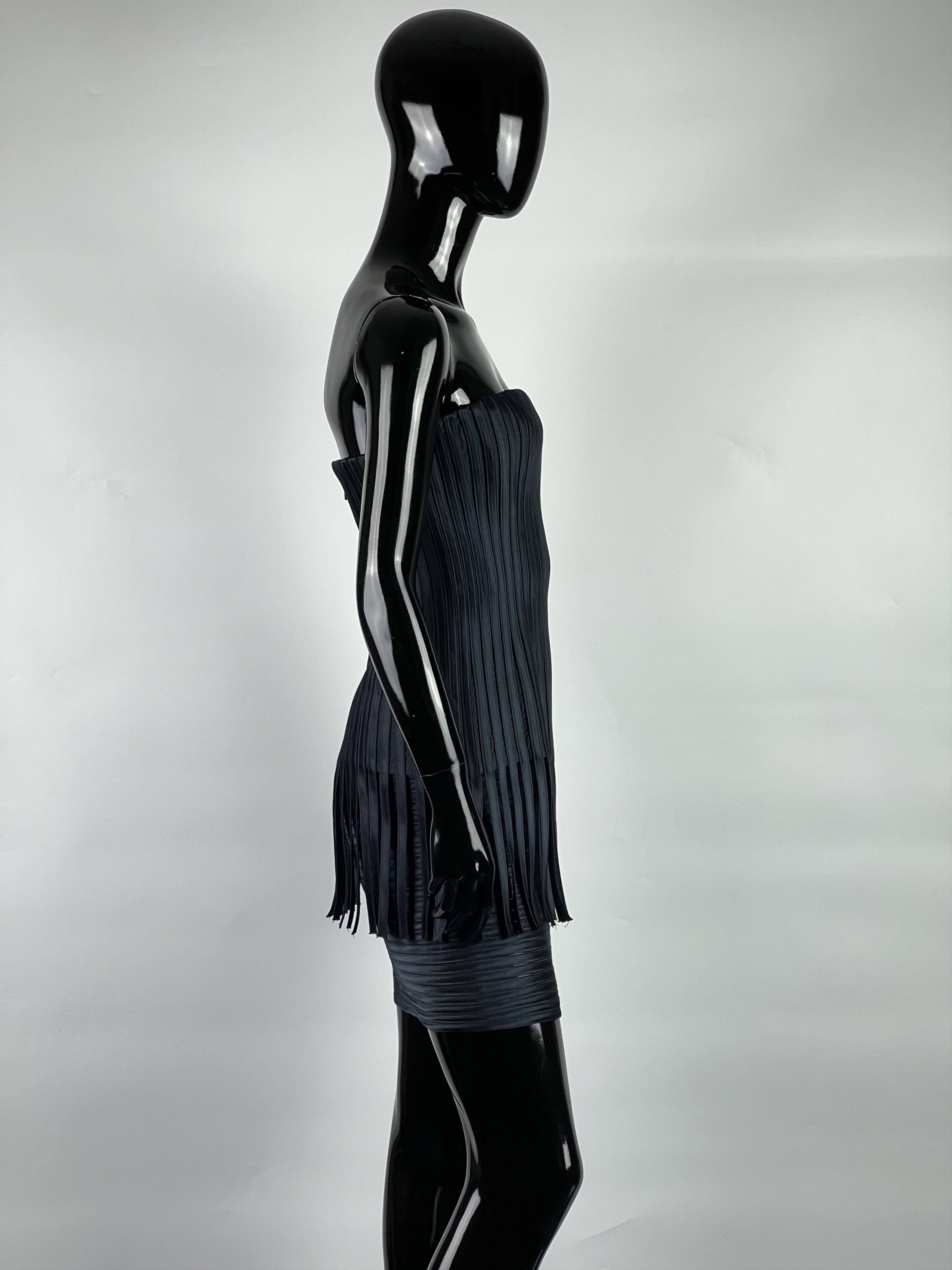 Bcbgmaxazria BCBG Max Azria Sleeveless Short Fringes Ribbon Corset Dress Size XS / US 0-2 / IT 36-38 - 2 Thumbnail