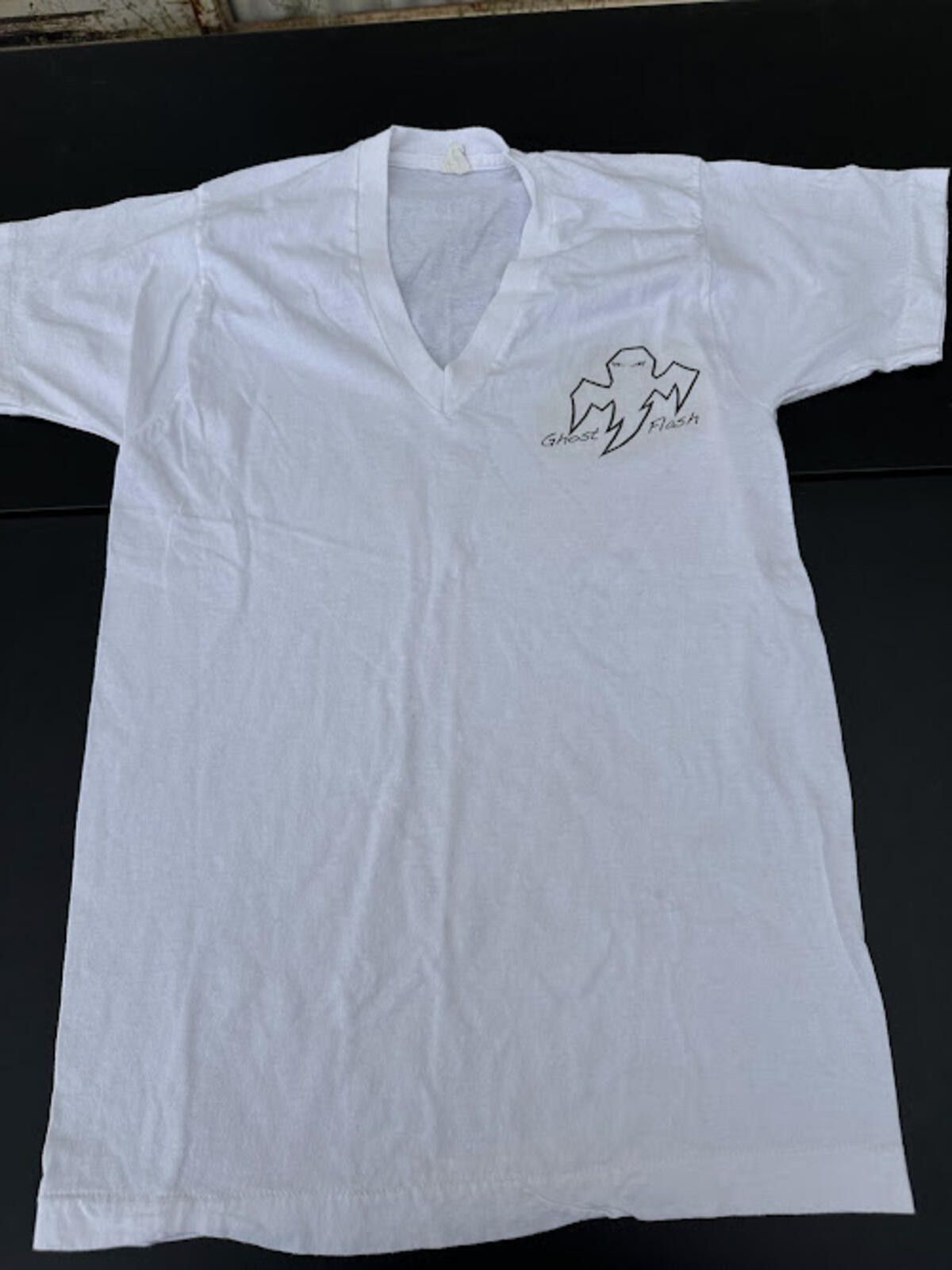 Fruit Of The Loom Vintage Ghost Flash Tee V-Neck USA Medium Single Stitch Size US M / EU 48-50 / 2 - 2 Thumbnail