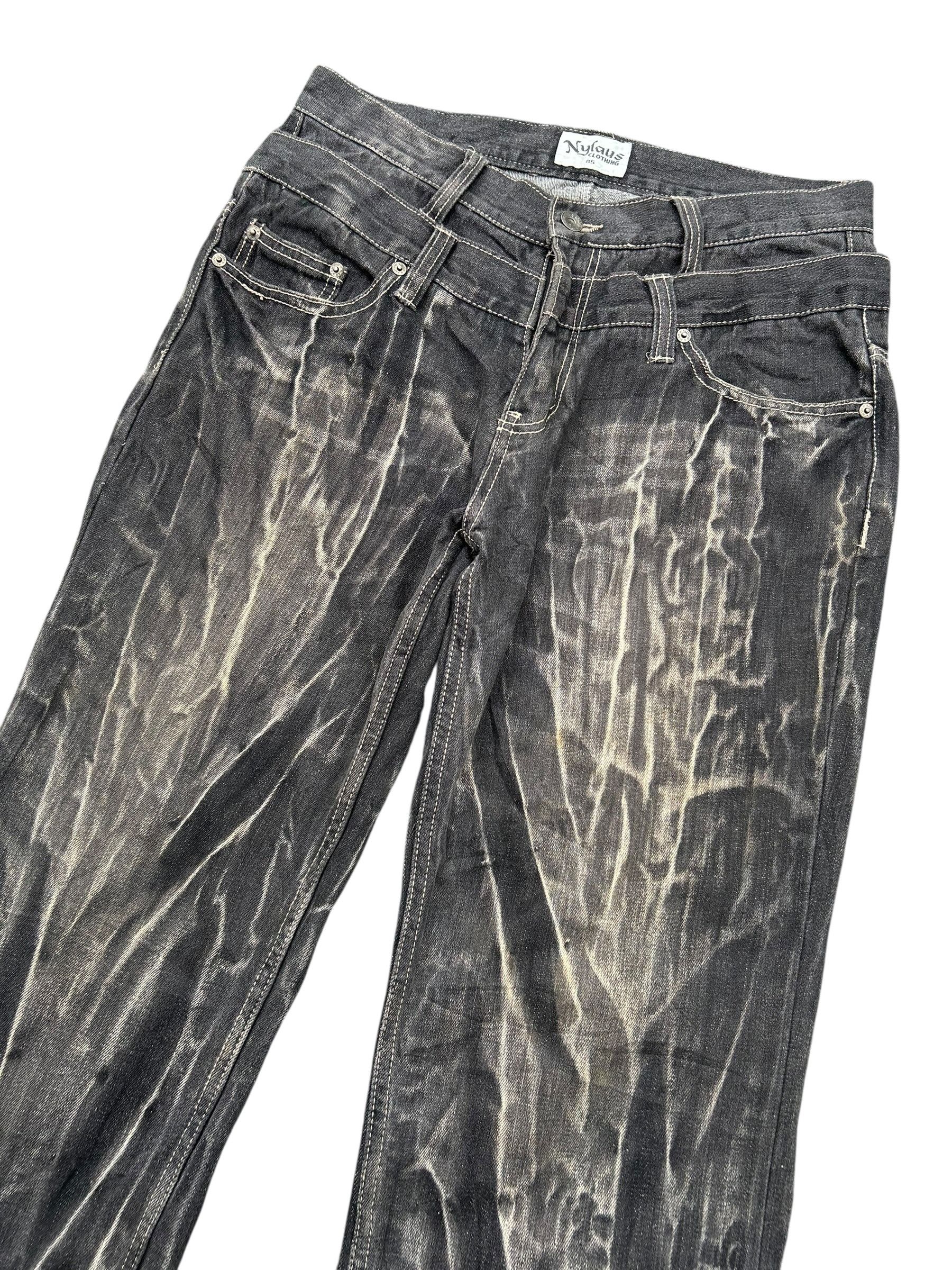 14th Addiction × If Six Was Nine × Le Grande Bleu (L.G.B.) Rare 🔥 NYLAUS Double Waist Japanese Punk Style Denim Jeans Size US 32 / EU 48 - 5 Thumbnail