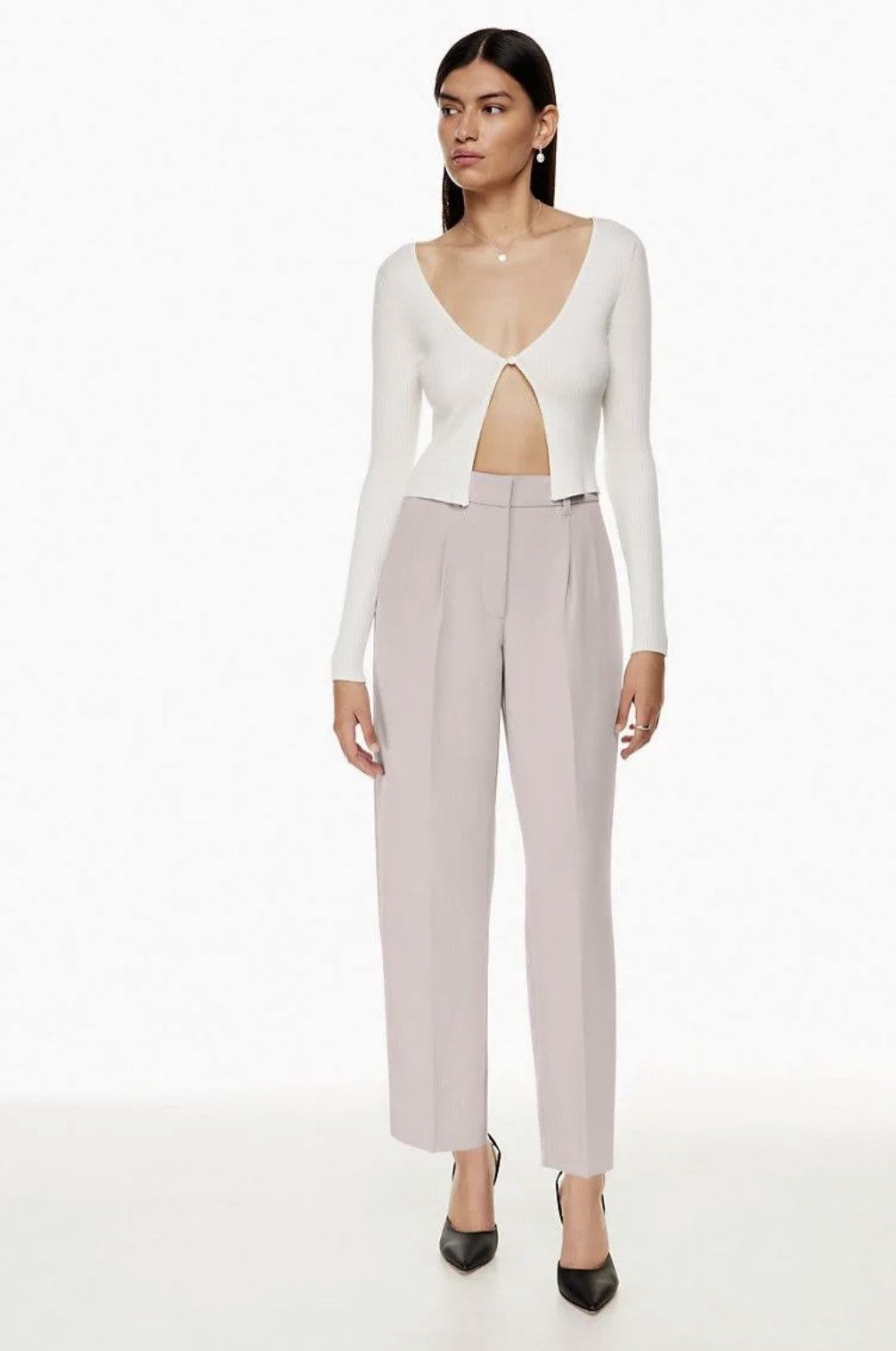 Aritzia Wilfred Carrot Pants in Morado Grey