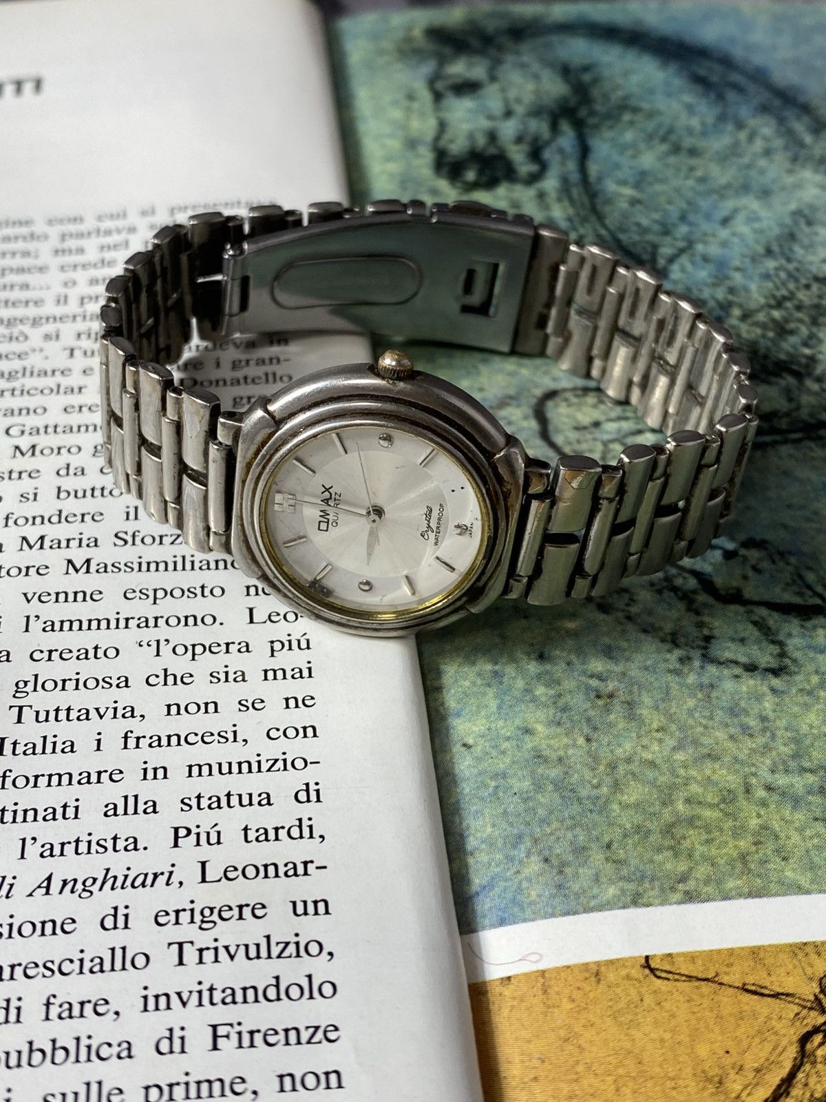Japanese Brand Rare Retro OMAX Quartz Watch Crystal. Vintage Size ONE SIZE - 4 Thumbnail