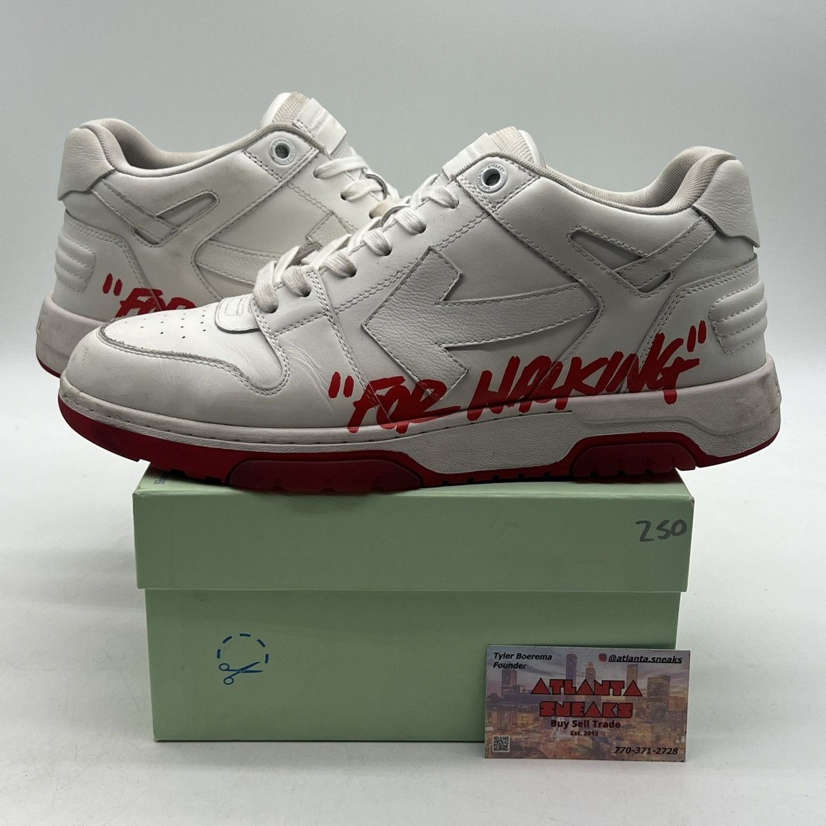 Off-White Off-White Out of Office Low For Walking - White Red Size US 13 / EU 46 - 1 Thumbnail