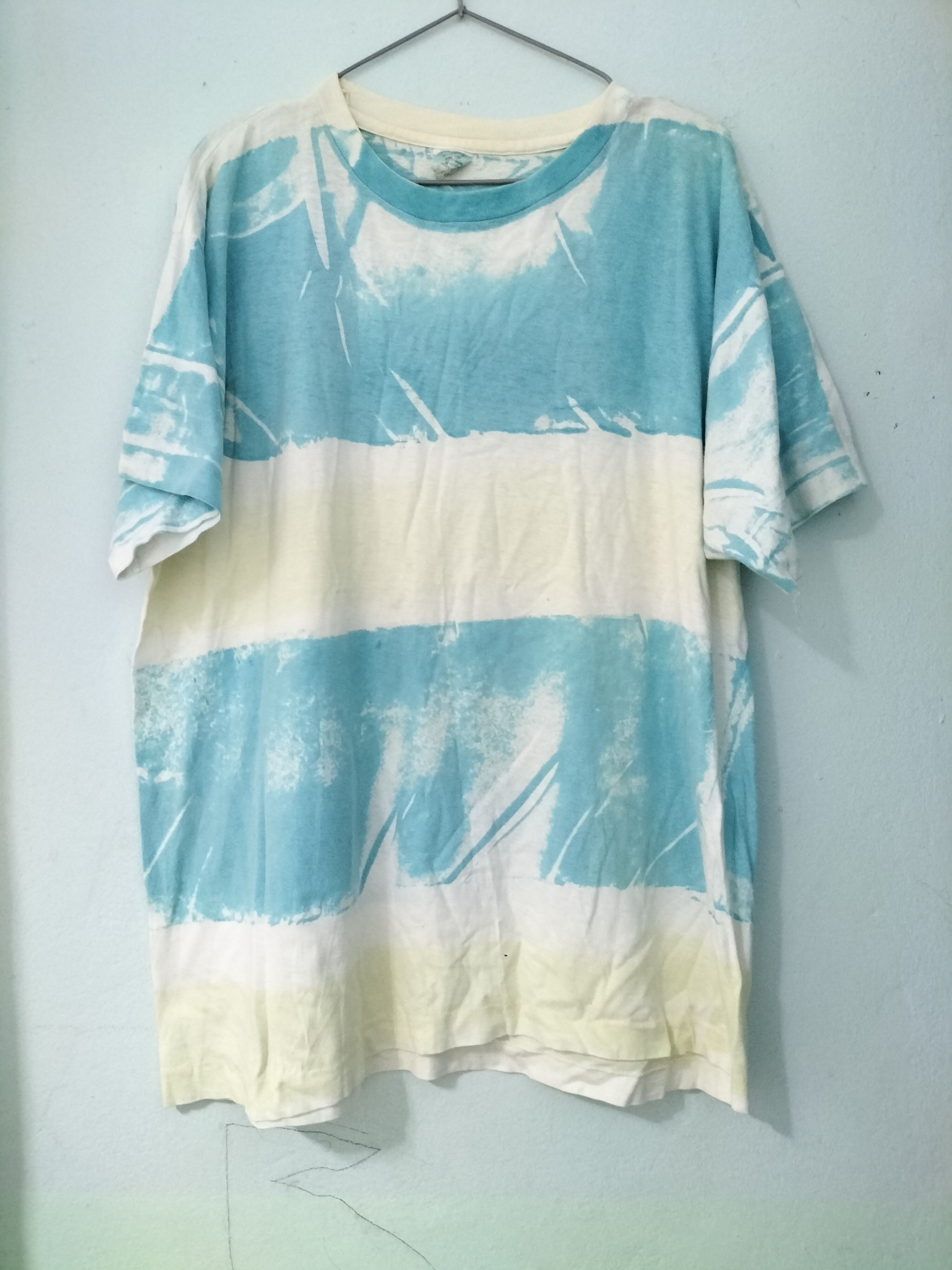 Vintage 90s Tye Dye cotton vintage street fashion plain t Size US XL / EU 56 / 4 - 1 Thumbnail