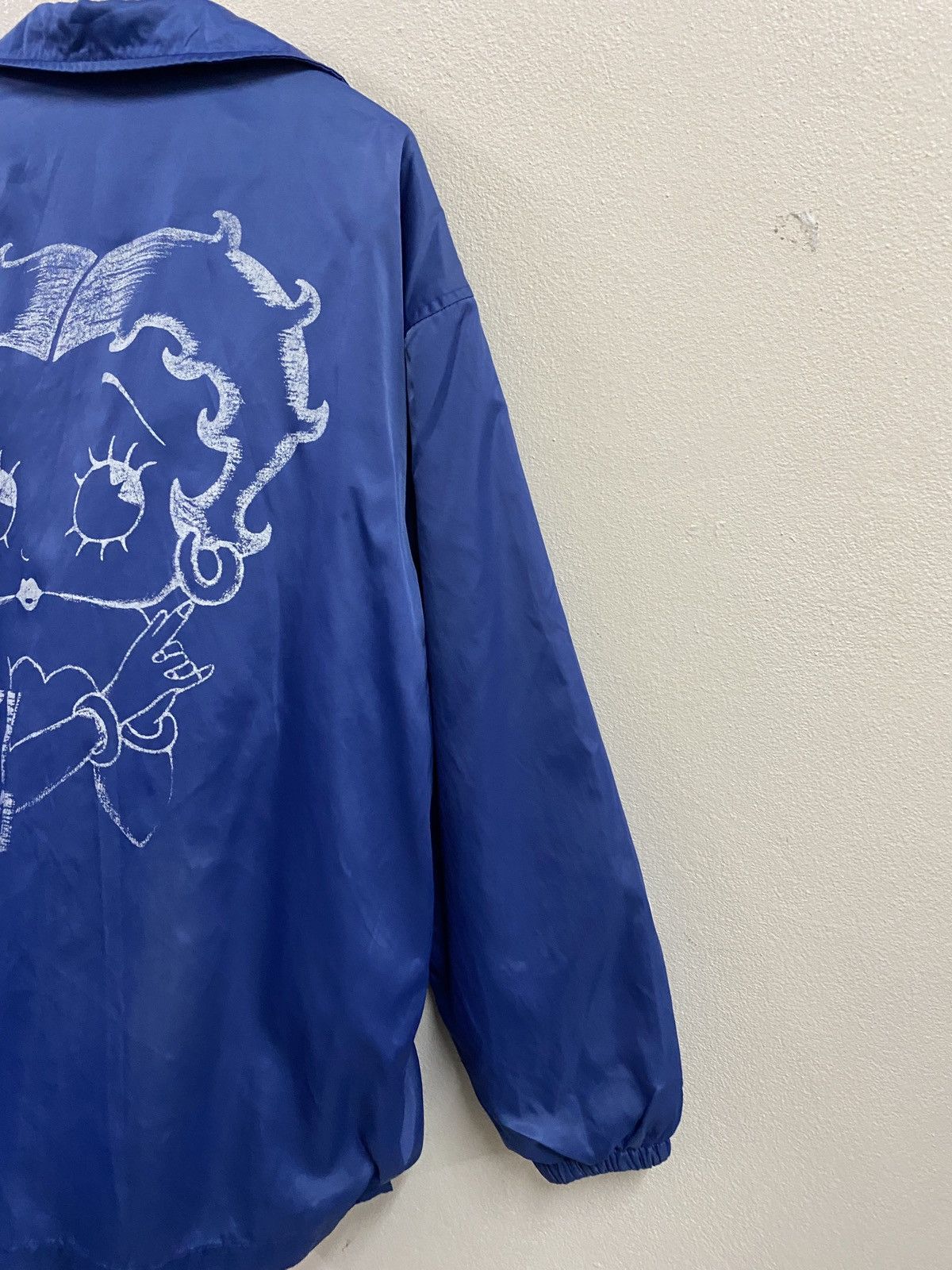 Vintage Vtg Betty Boop Light Jacket Blue Size US XL / EU 56 / 4 - 4 Thumbnail