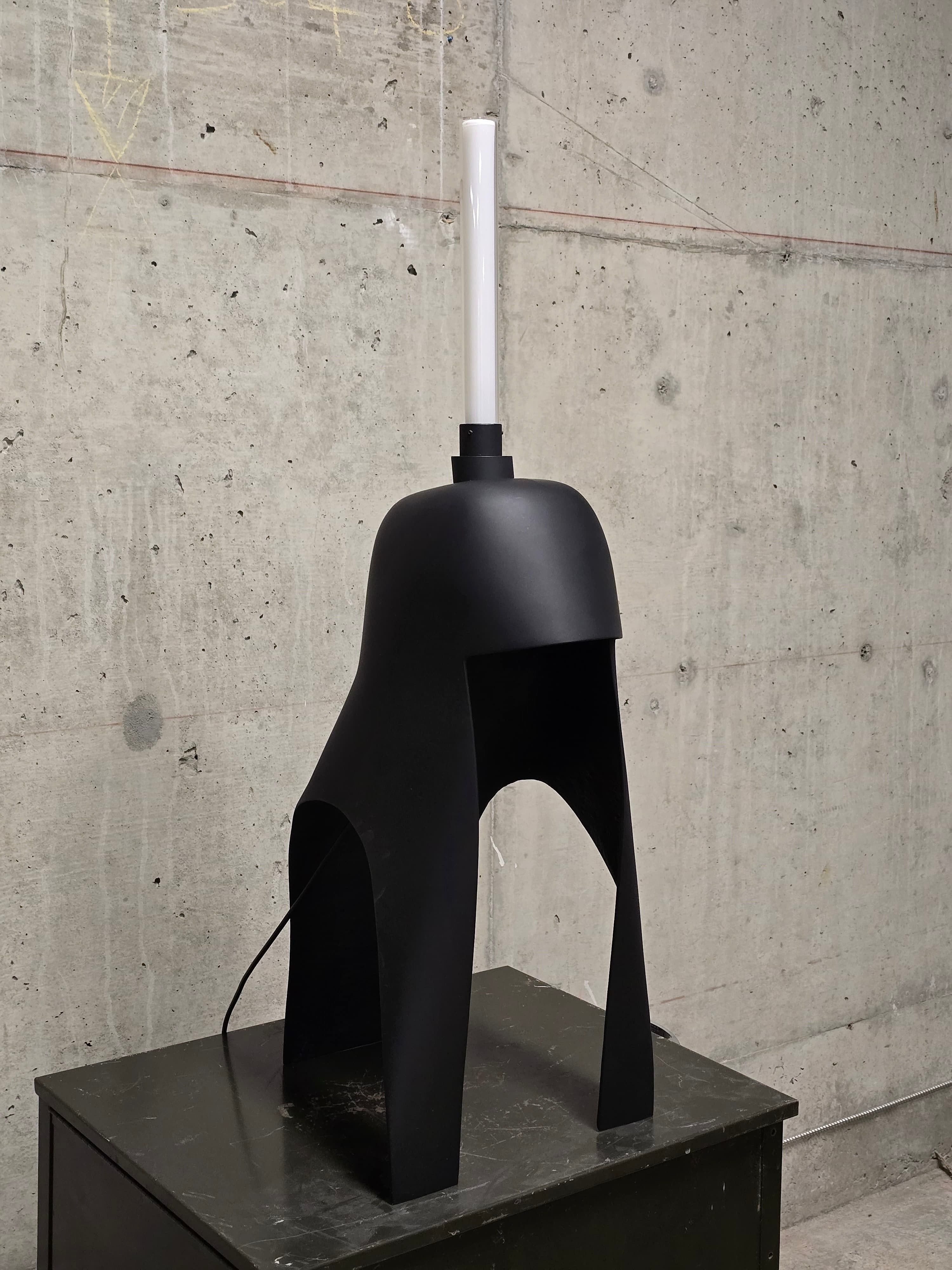 Rick Owens Rick Owens AW22 "STROBE" Black 'HEDJET' Lamp Helmet Size ONE SIZE - 6 Thumbnail