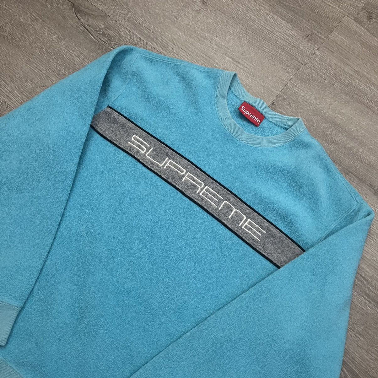Supreme Supreme Polartec Logo Crewneck Size US M / EU 48-50 / 2 - 11 Thumbnail