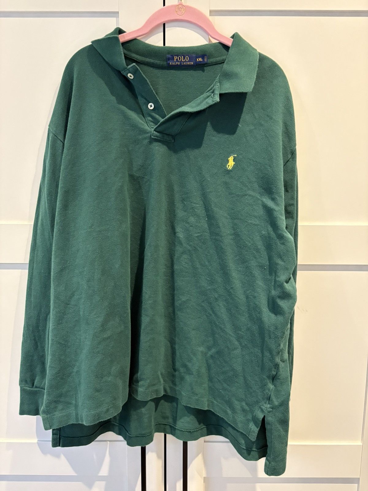Polo Ralph Lauren × Vintage Vintage Polo Ralph Lauren Green LS polo Size US XL / EU 56 / 4 - 1 Thumbnail