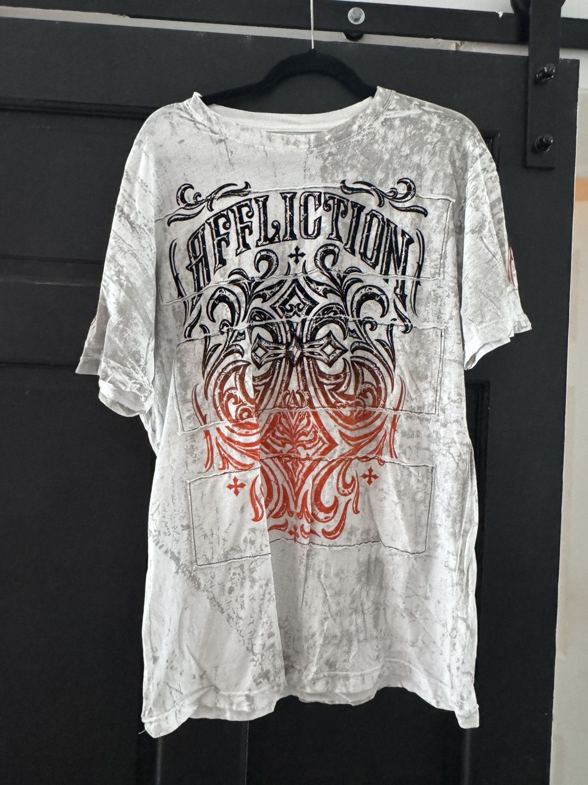 Affliction Vintage Affliction Cross Graphic Distressed Tee Size US L / EU 52-54 / 3 - 1 Thumbnail