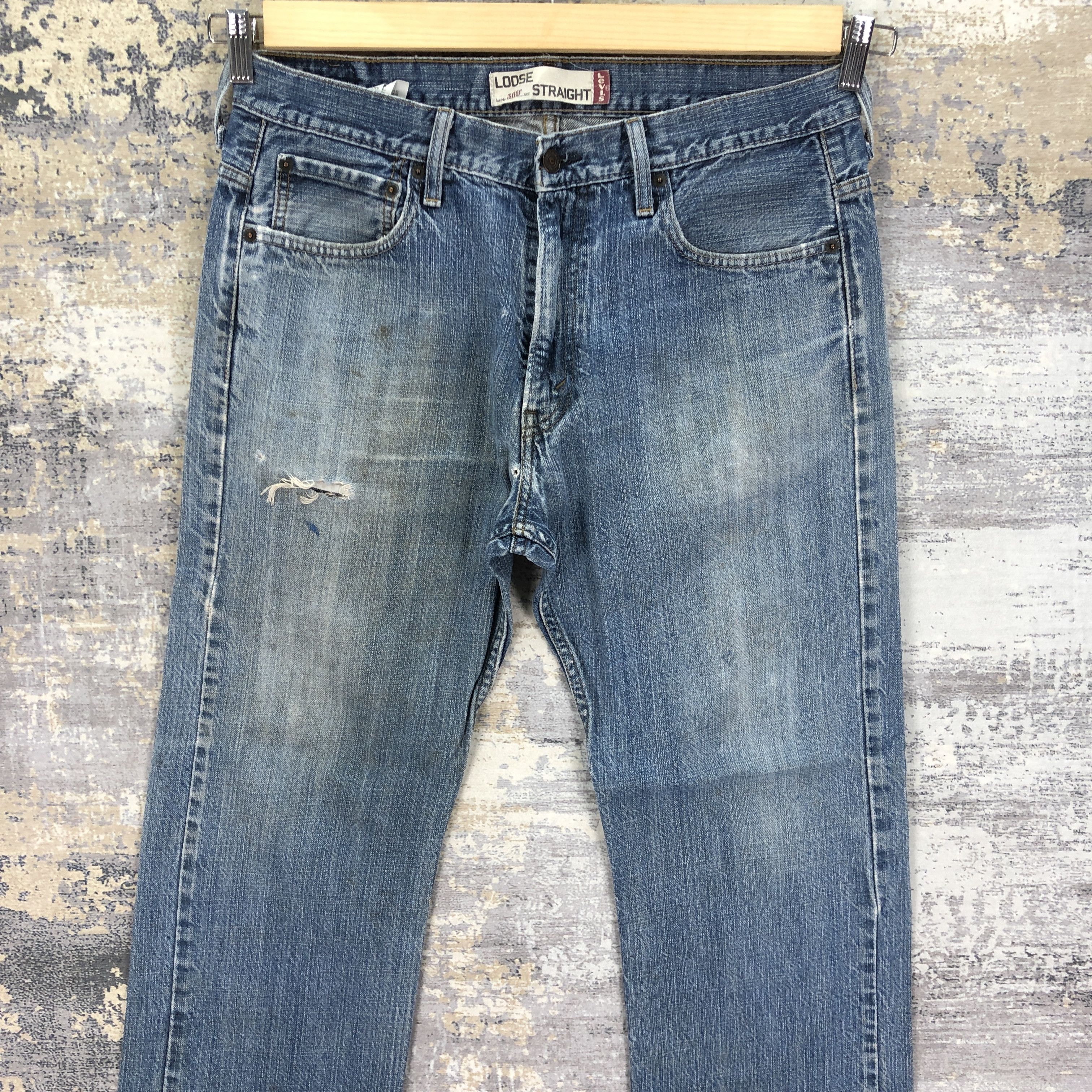 Levi's Vintage Y2K Levis 569 Baggy Jeans Levi's Light Wash Denim Size US 34 / EU 50 - 3 Thumbnail