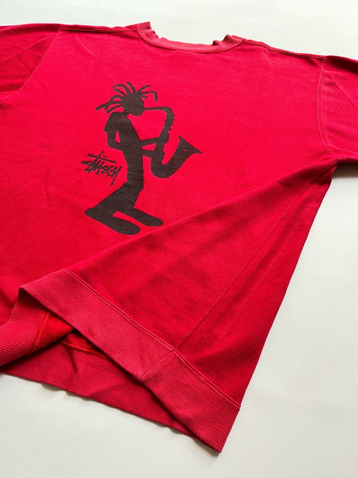 Stussy stussy stickman logo sweatshirt maroon vintage 00s Size US M / EU 48-50 / 2 - 2 Thumbnail