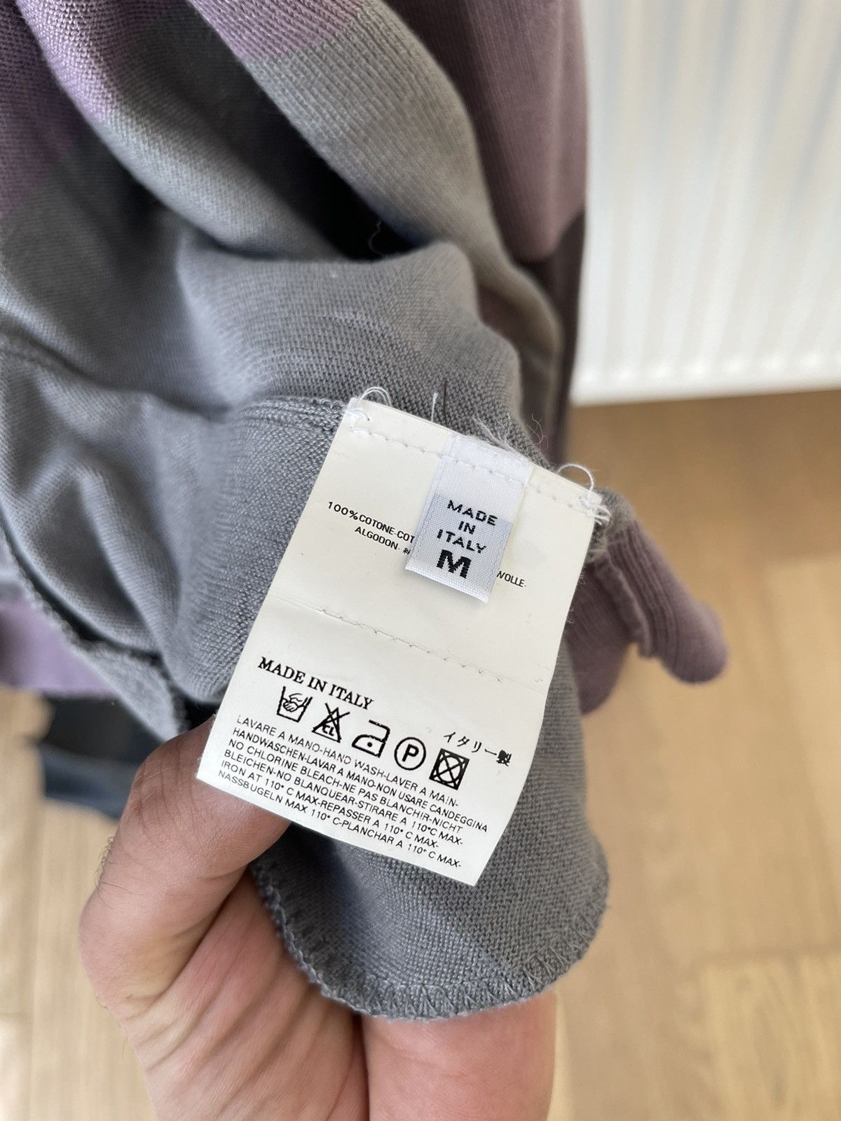 Maison Margiela Maison Margiela SS07 Grey/Purple Stripes Cardigan Size US M / EU 48-50 / 2 - 16 Thumbnail