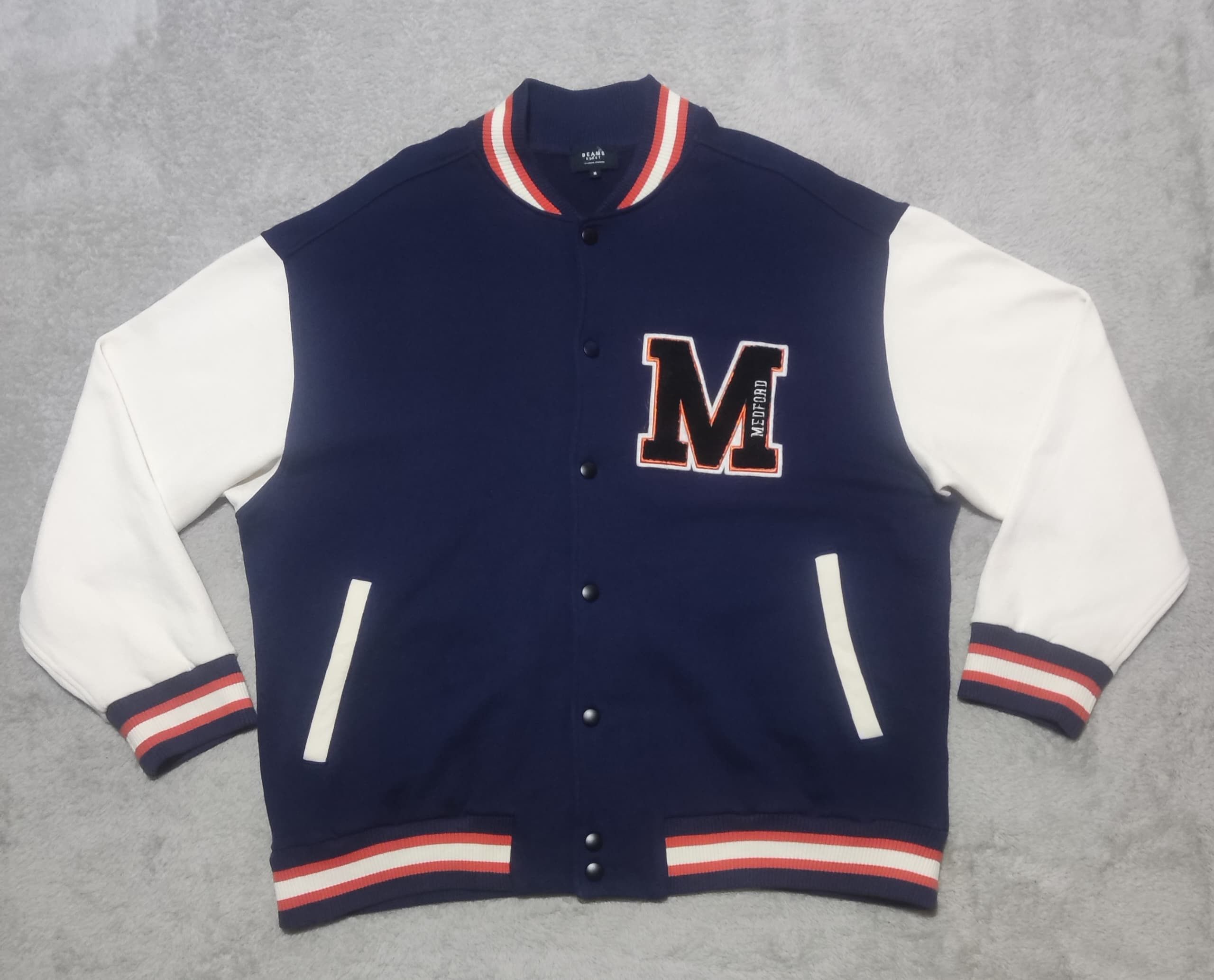 Beams Plus Vintage Y2K BEAMS HEART "Medford" Varsity Jacket - Size M Size US M / EU 48-50 / 2 - 1 Thumbnail