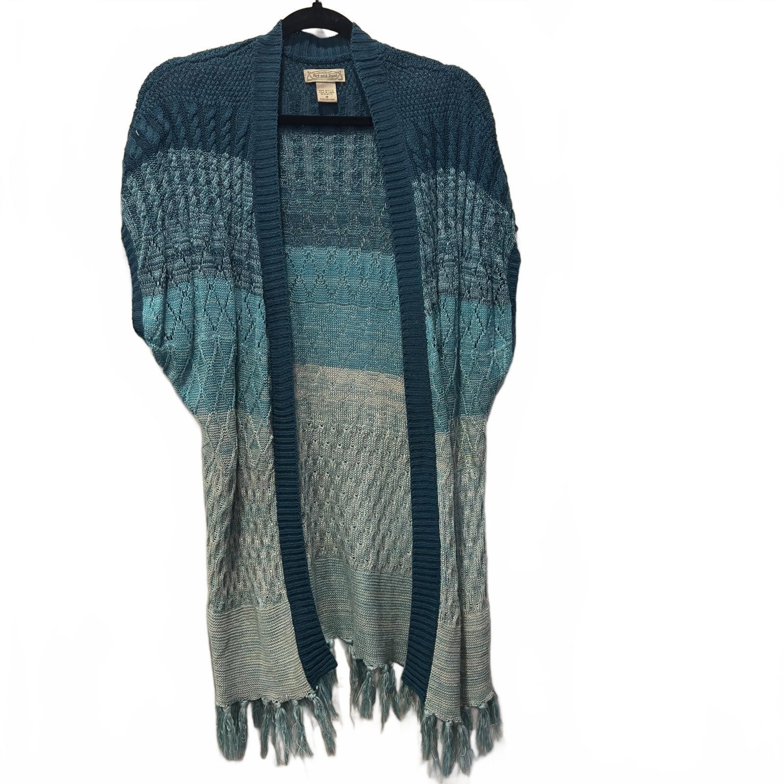 Other Art and Soul Women's Open Front Knit Tunic with Fringe Size M / US 6-8 / IT 42-44 - 3 Thumbnail