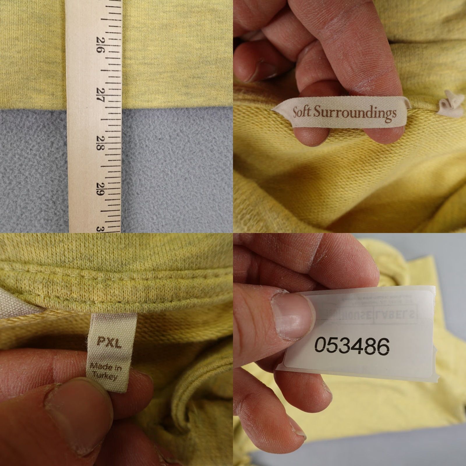 Soft Surroundings Soft Surroundings Hoodie Womens XL Petite Yellow Pullover Sweater Sweatshirt Size XL / US 12-14 / IT 48-50 - 8 Thumbnail
