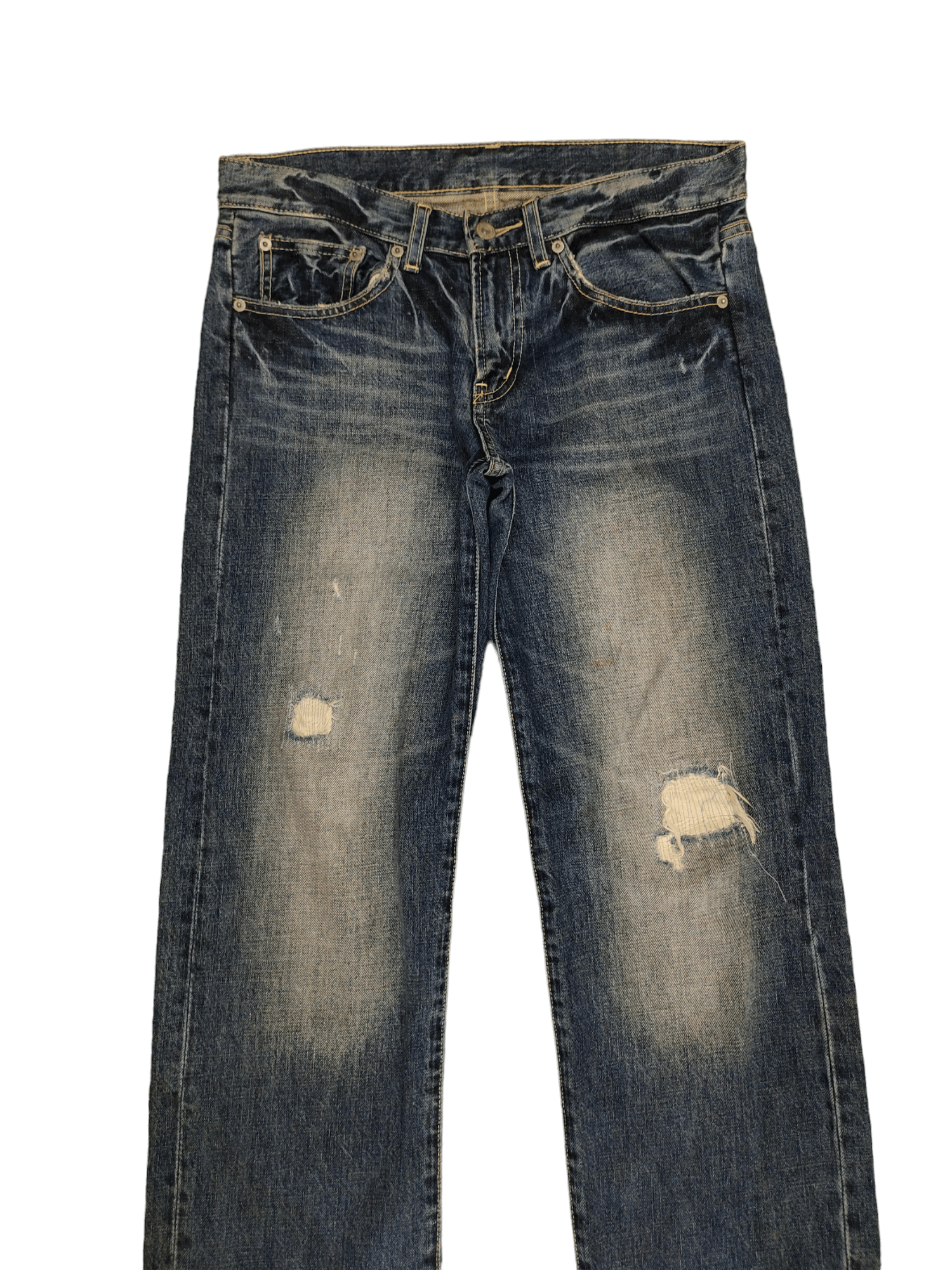 KOJIMA GENES Karakoto Kojima Distress Faded Jeans Undercover Style Y2k Size US 32 / EU 48 - 2 Thumbnail