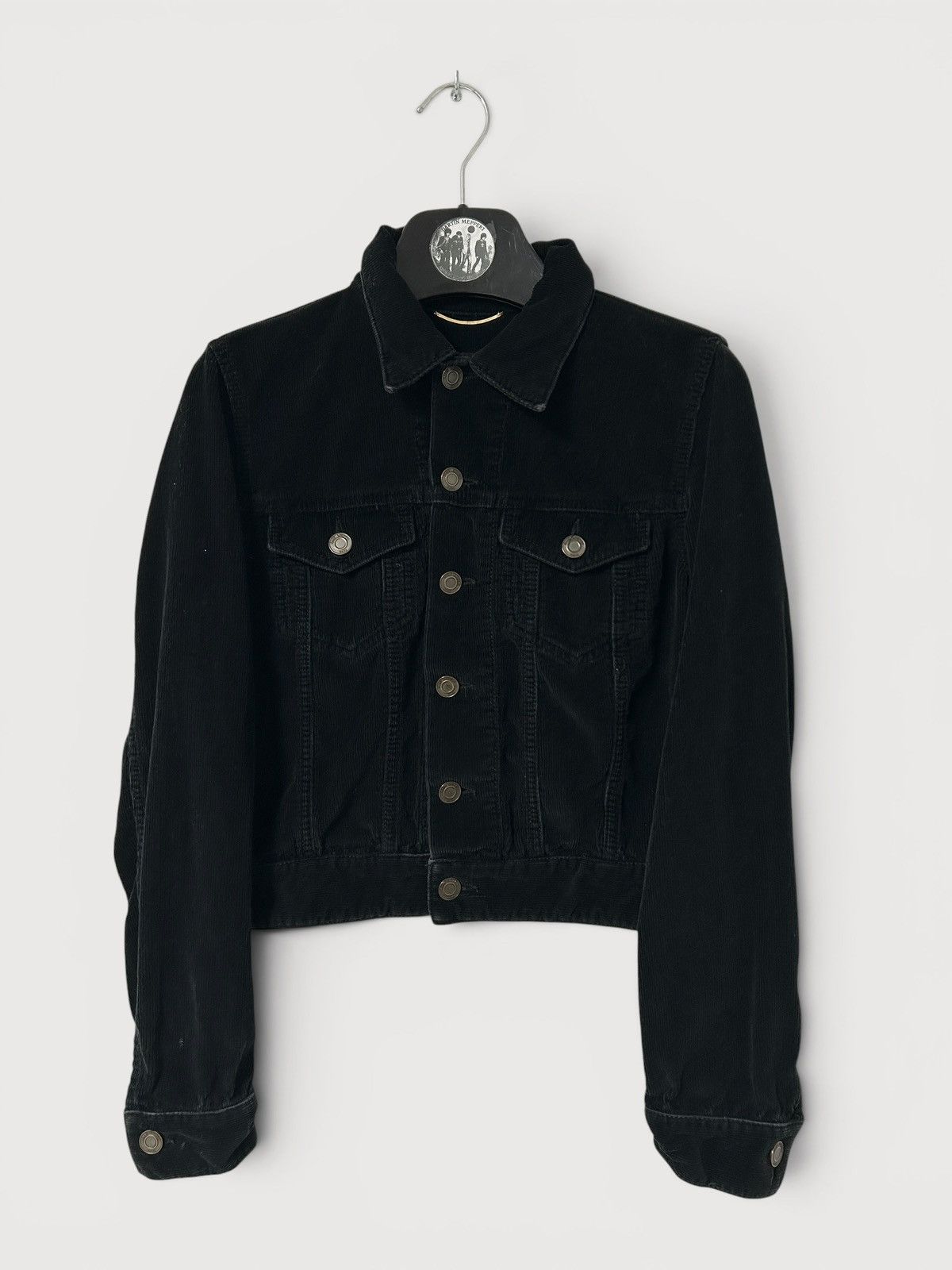 Saint Laurent Paris SS2021 Sample Black Corduroy Trucker Jacket Size US S / EU 44-46 / 1 - 1 Thumbnail