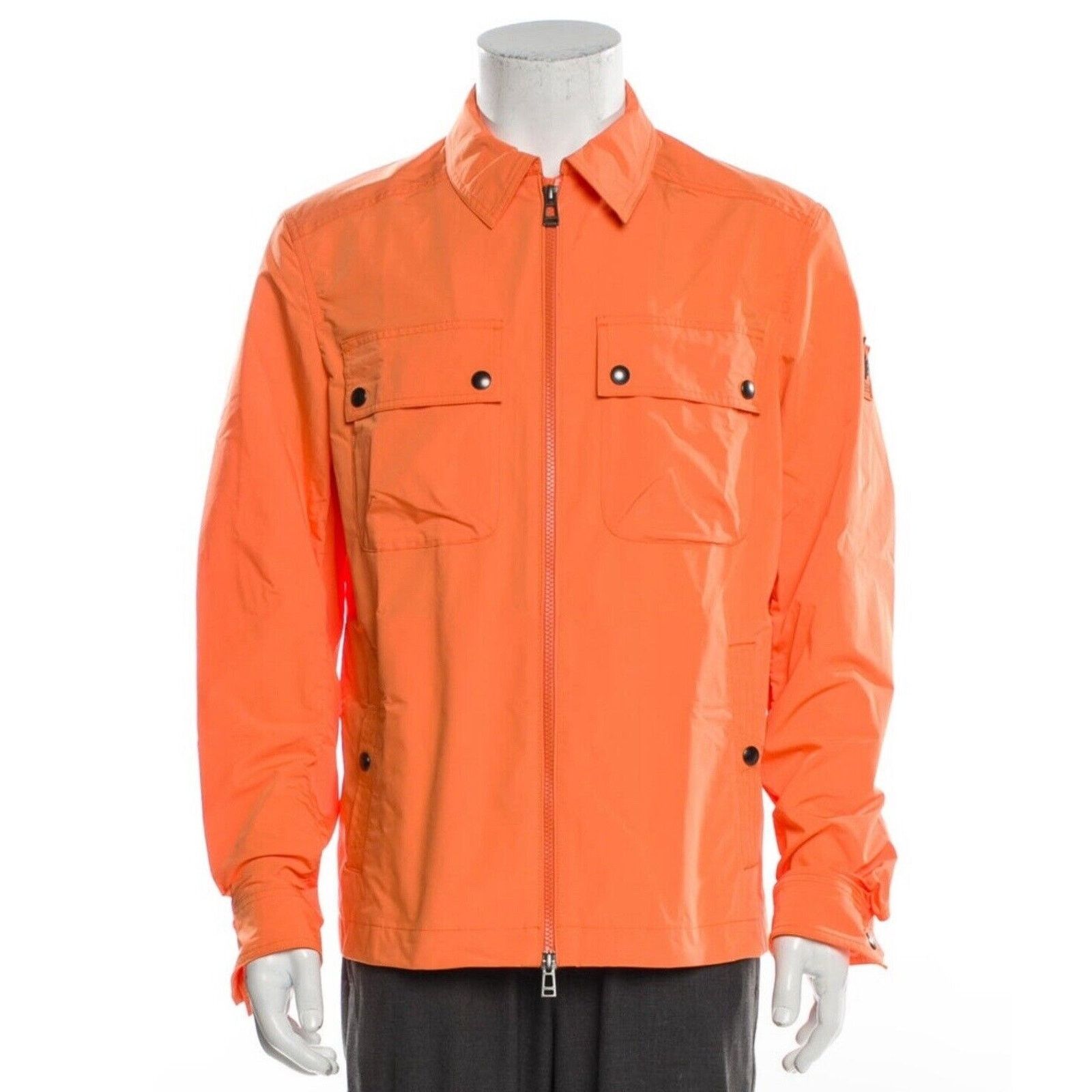 image of Belstaff Tour Overshirt Jacket Size Medium Orange New Sample, Men's