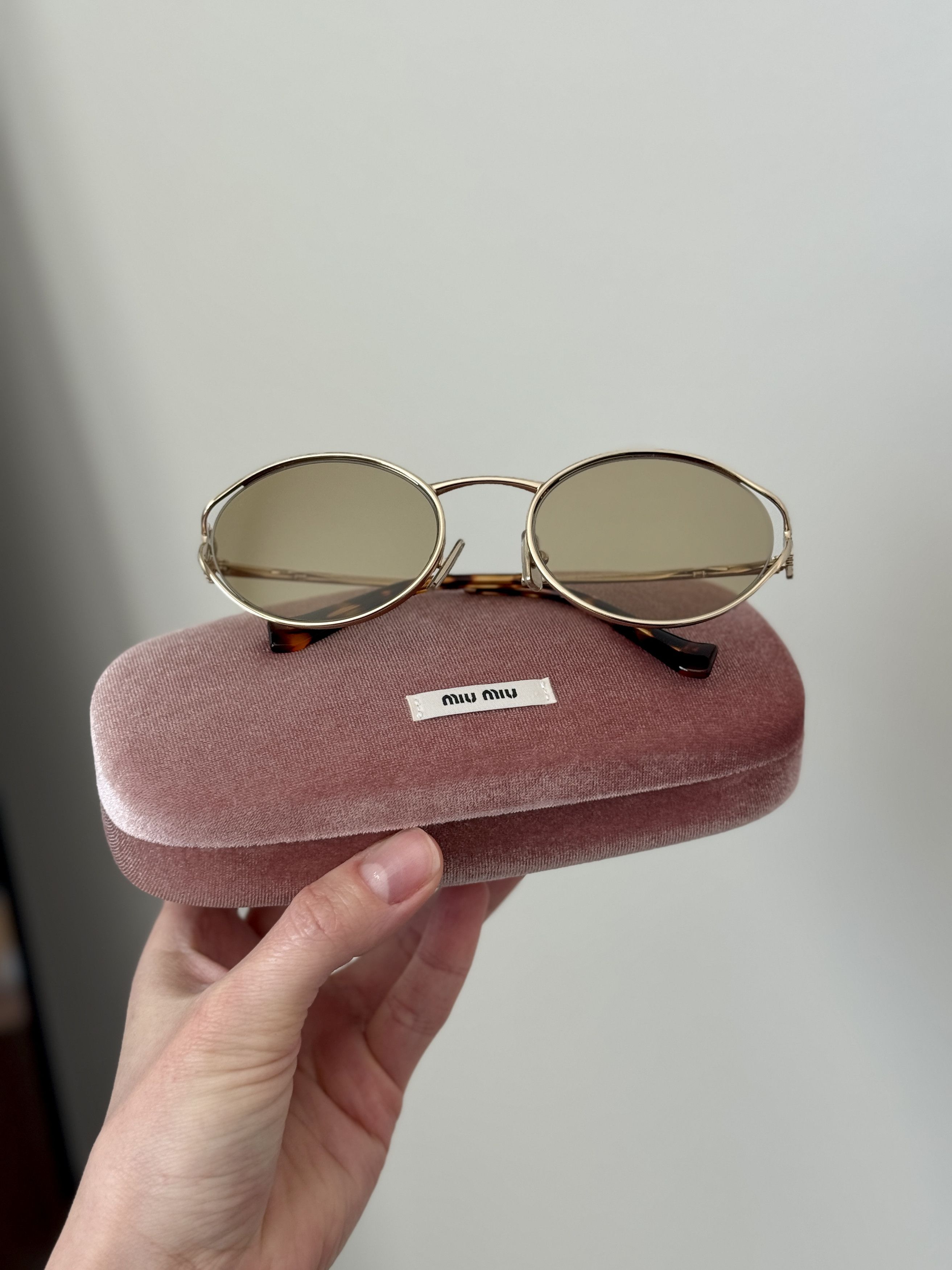 Miu Miu Miu Miu Women Sunglasses LOGO MU52YS ZVN10R NEW AUTHENTIC Size ONE SIZE - 14 Thumbnail