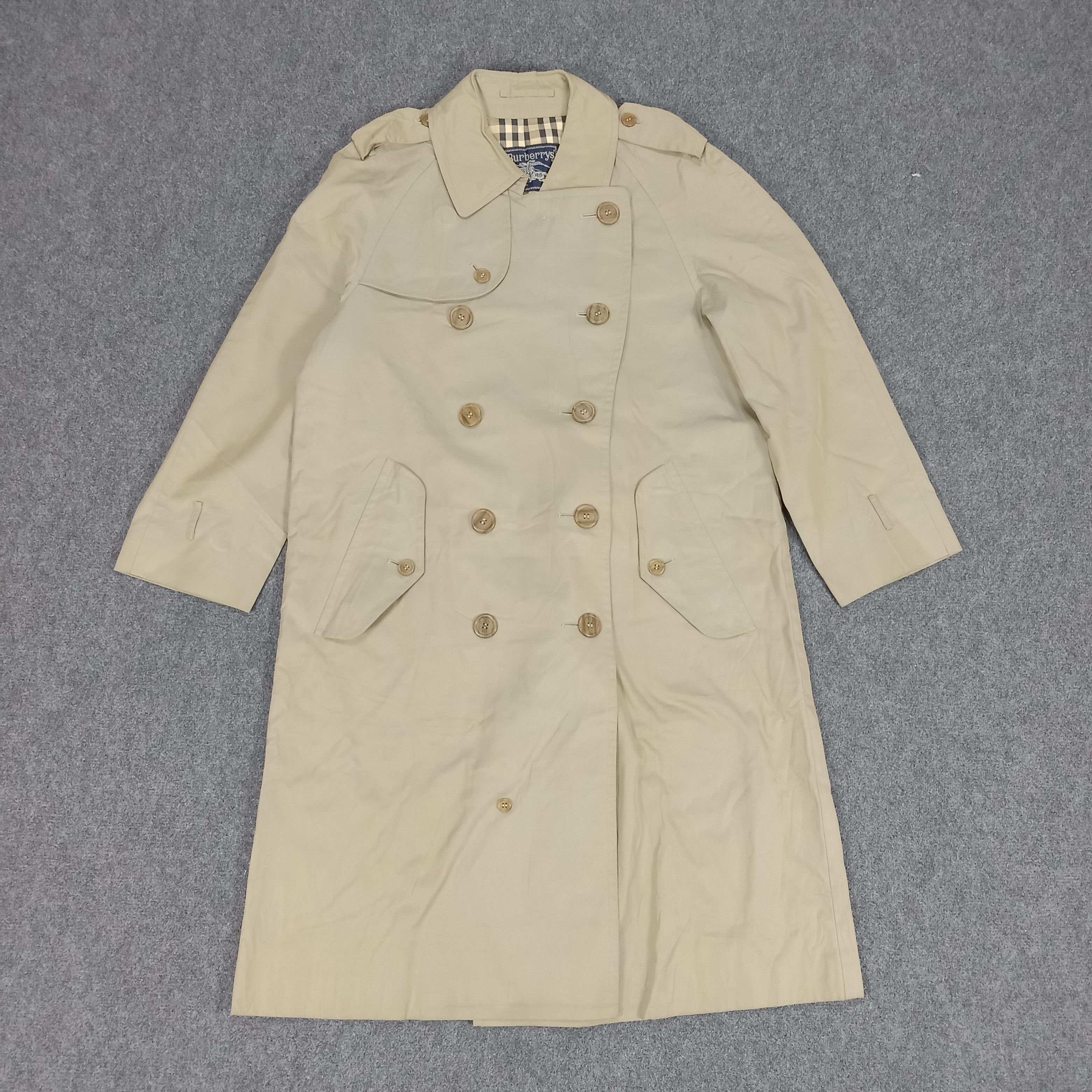 Burberry × Vintage Burberry Nova Check Rare Design Trench Coat Jacket Size US M / EU 48-50 / 2 - 1 Thumbnail