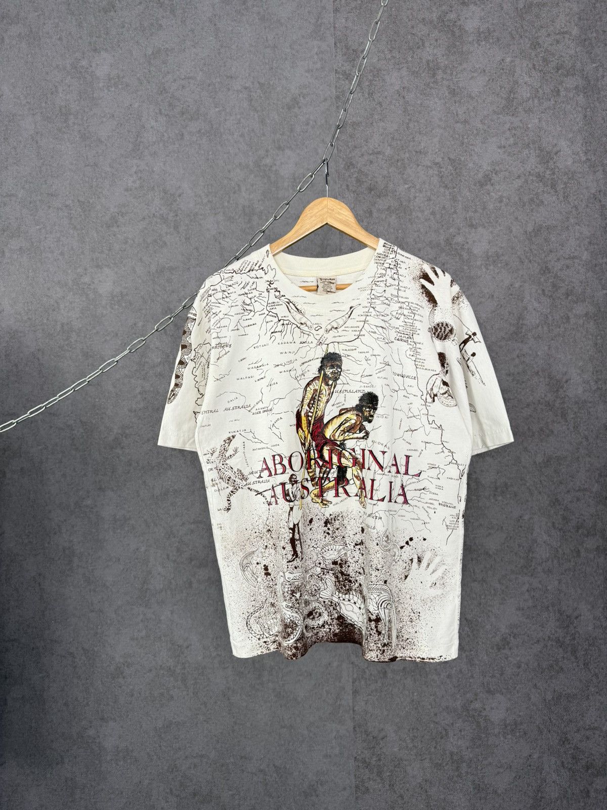 Vintage Aboriginal Australia vintage art overprinted tee Size US M / EU 48-50 / 2 - 1 Thumbnail