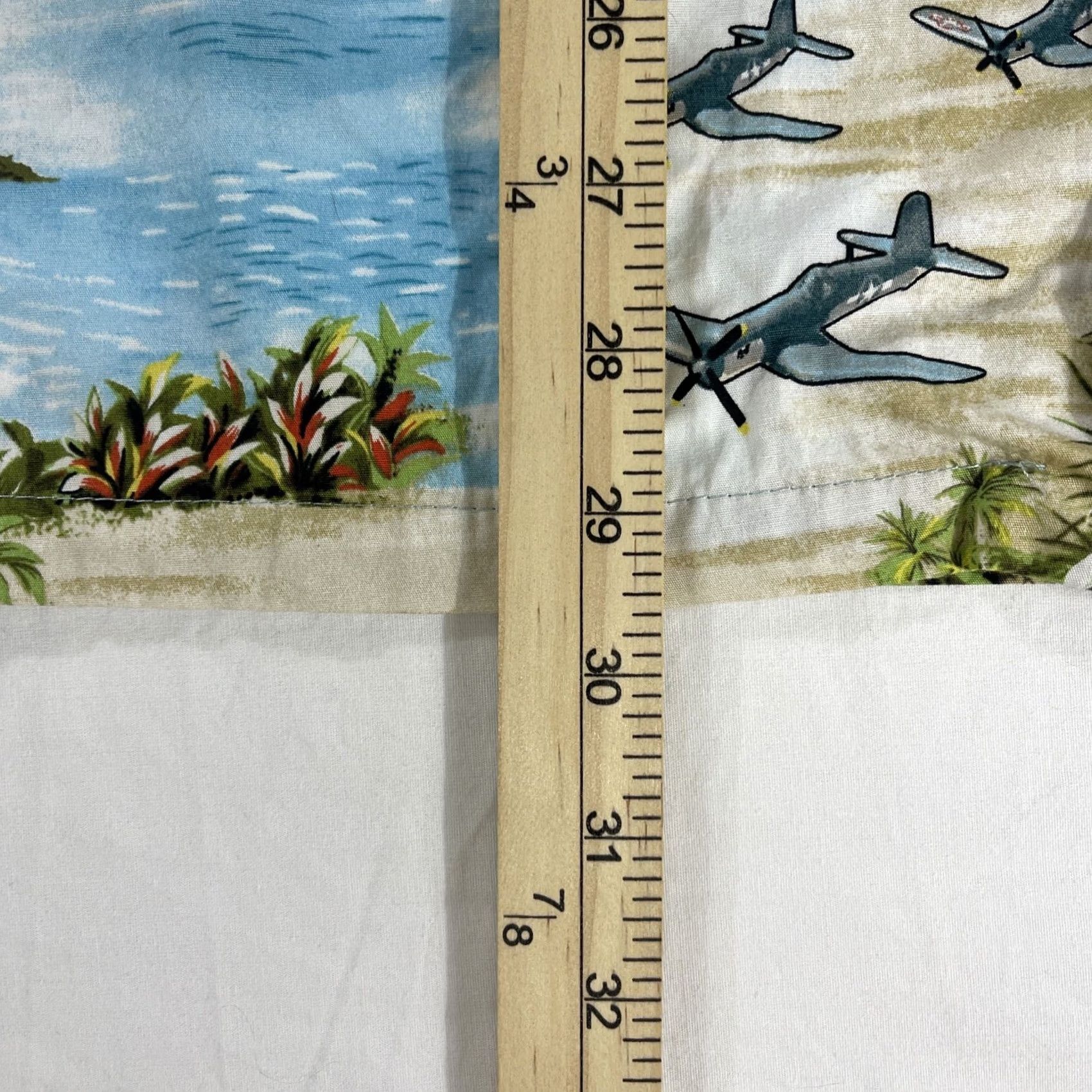 Vintage RJC Hawaiian Button Shirt World War II AOP Fighter Bomber Airplanes WW2 WWII Button-Up Short Sleeve Men's L Blue Cotton Shirt Size US L / EU 52-54 / 3 - 3 Thumbnail