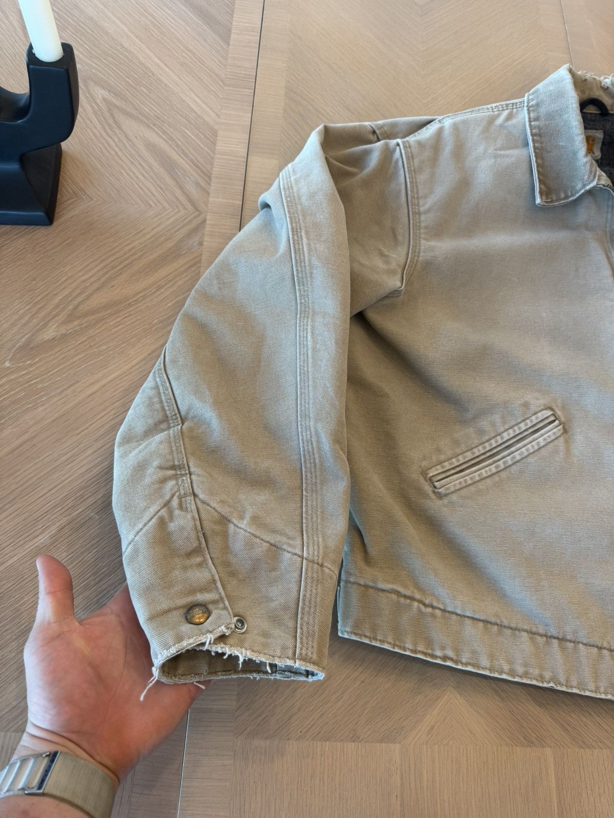 Carhartt × Vintage Tan Carhartt Detroit Size US XL / EU 56 / 4 - 4 Thumbnail