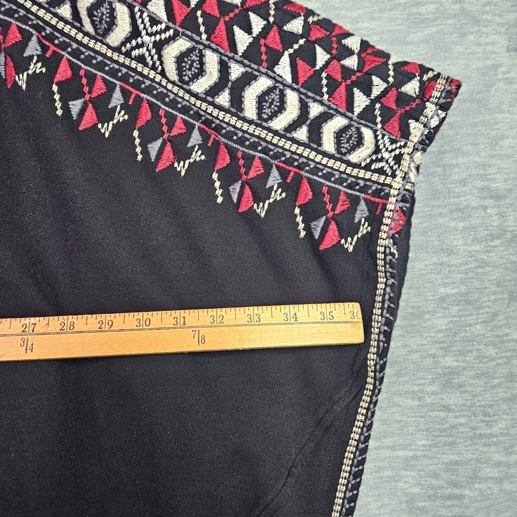 Johnny Was Johnny Was Jacket Cardigan Poncho Open Front Embroidered Boho Black 1X Women's Knit Lightweight Cotton/Lining Polyester Vintage: No Size XL / US 12-14 / IT 48-50 - 4 Thumbnail