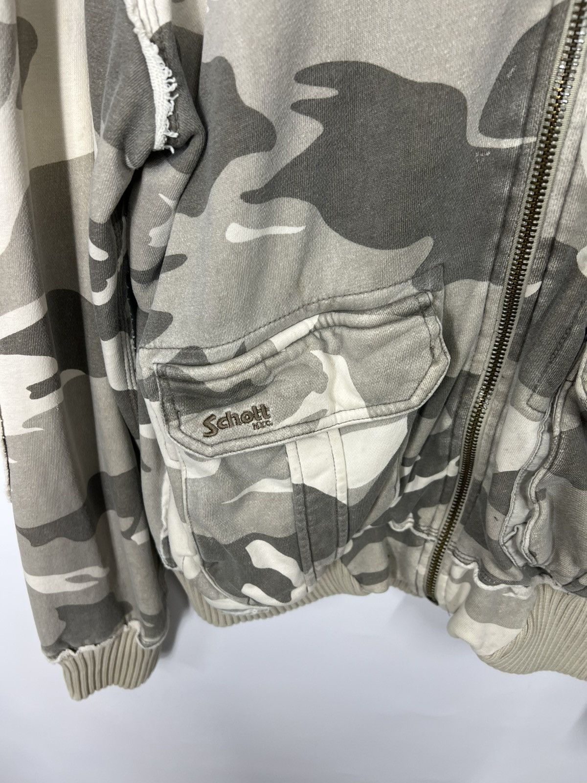 Schott Vintage streetwear Military Schott Camo Zip Hoodie Size US L / EU 52-54 / 3 - 5 Thumbnail