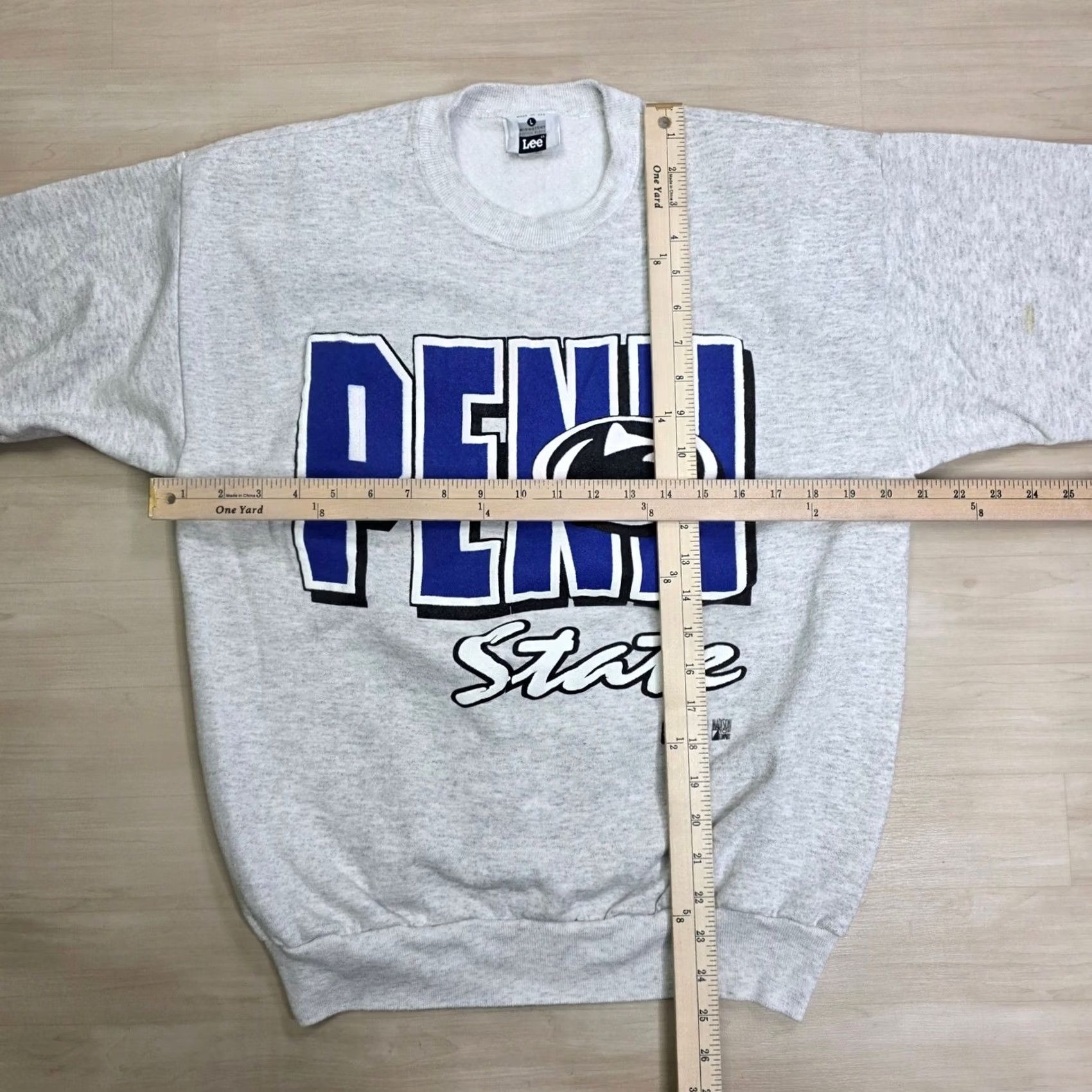 Lee VINTAGE Lee Penn State Nittany Lions Gray Crewneck Sweatshirt Big Print Large Size US L / EU 52-54 / 3 - 6 Thumbnail