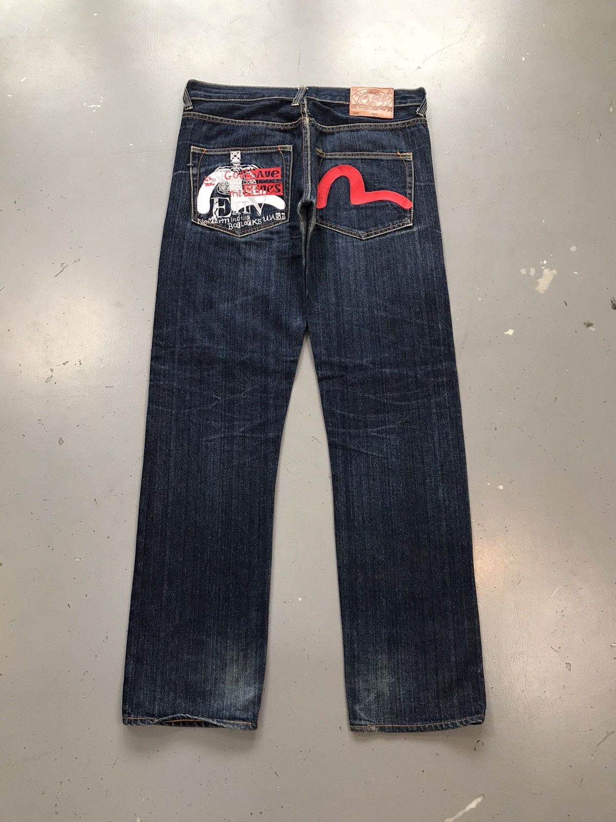 Japanese Brand × Vintage Vintage Evisu inspired seagull SpellOut embroidered denim Size US 34 / EU 50 - 1 Thumbnail