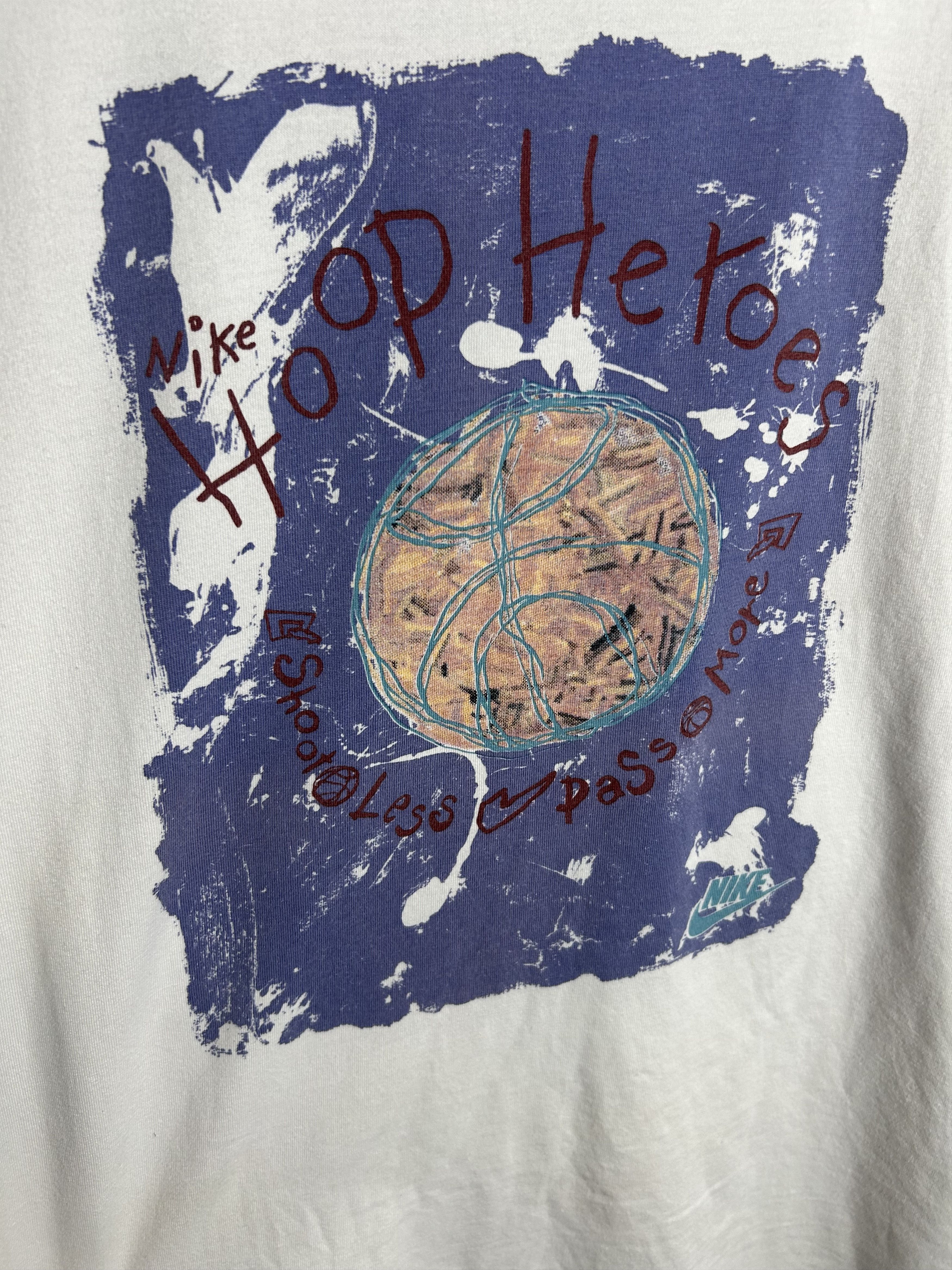 Nike Vintage 90s Nike Hoop Heroes Pass More Graphic T-shirt Size US XL / EU 56 / 4 - 6 Thumbnail