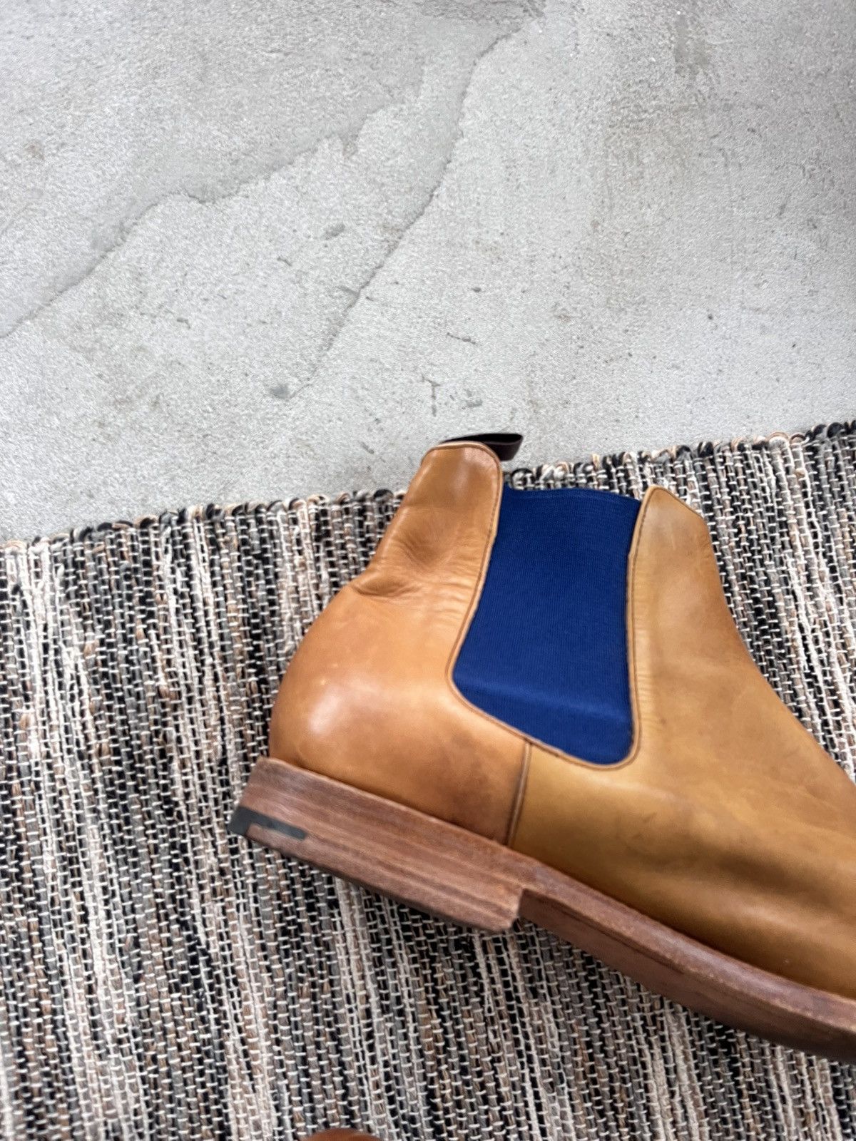 Barker Vintage Luxury Barker Brown Yellow Leather Chelsea Boots Y2K Size US 11.5 / EU 44-45 - 8 Thumbnail