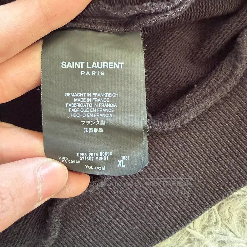 Saint Laurent Paris Saint Laurent Paris Black studded long-sleeve sweatshirt Size US XL / EU 56 / 4 - 5 Thumbnail