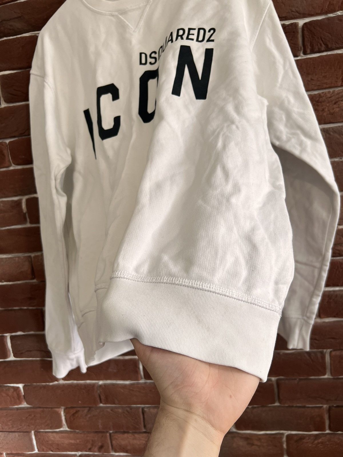 Dsquared2 Disquared2 Icon Logo Crewneck L Designer Hype White Size US L / EU 52-54 / 3 - 3 Thumbnail