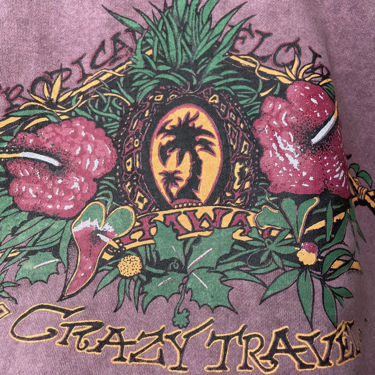 Vintage 🔥Vintage 90s Hawaii Tropical Flower Crazy Travel Sweatshirts Size US M / EU 48-50 / 2 - 7 Thumbnail