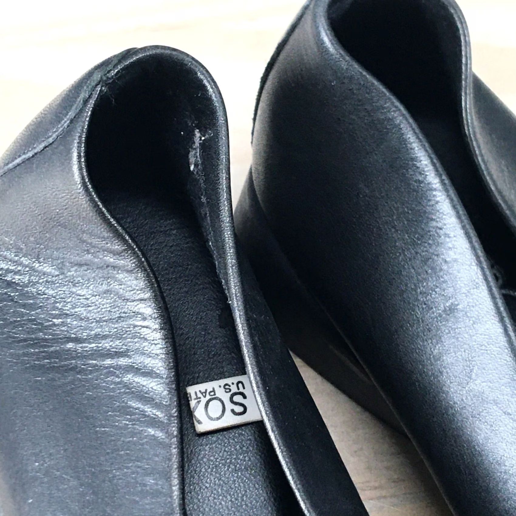 Cherokee Cherokee Sandals Womens 10 Casual Open Toe Slip Ons Wedge Black Leather Comfort Size US 10 / IT 40 - 5 Thumbnail