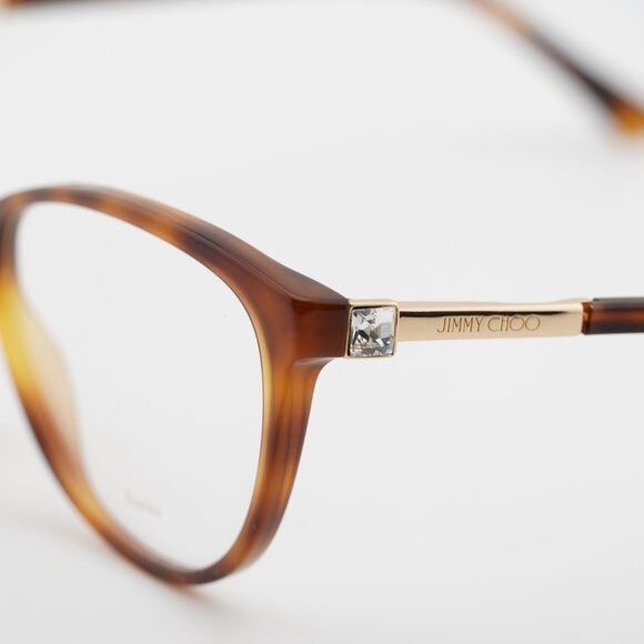Jimmy Choo Jimmy Choo JC287 0086 00 Eyeglasses Havana 54mm Cat Eye Size ONE SIZE - 8 Thumbnail
