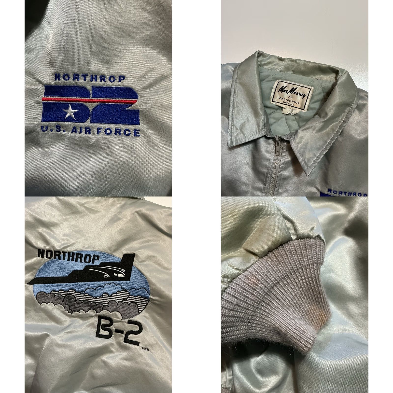 Vintage VINTAGE MacMurray USAF Northrop B-2 Stealth Bomber Satin Flight Jacket XL Mens Size US XL / EU 56 / 4 - 8 Thumbnail