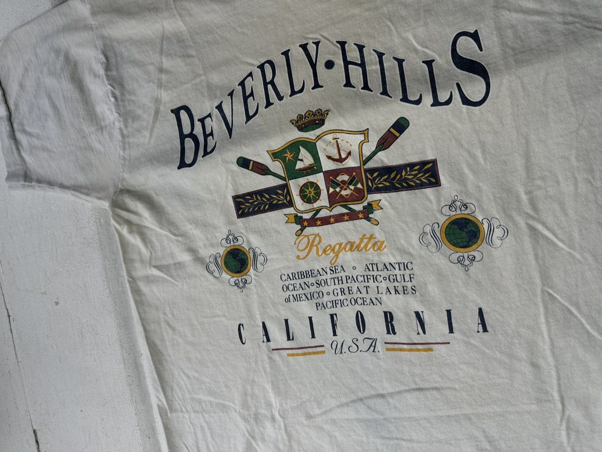 Vintage VNTG🚨 BEVERLY HILLS CALIFORNIA SINGLE STITCH USA Tee Shirt Size US XL / EU 56 / 4 - 3 Thumbnail