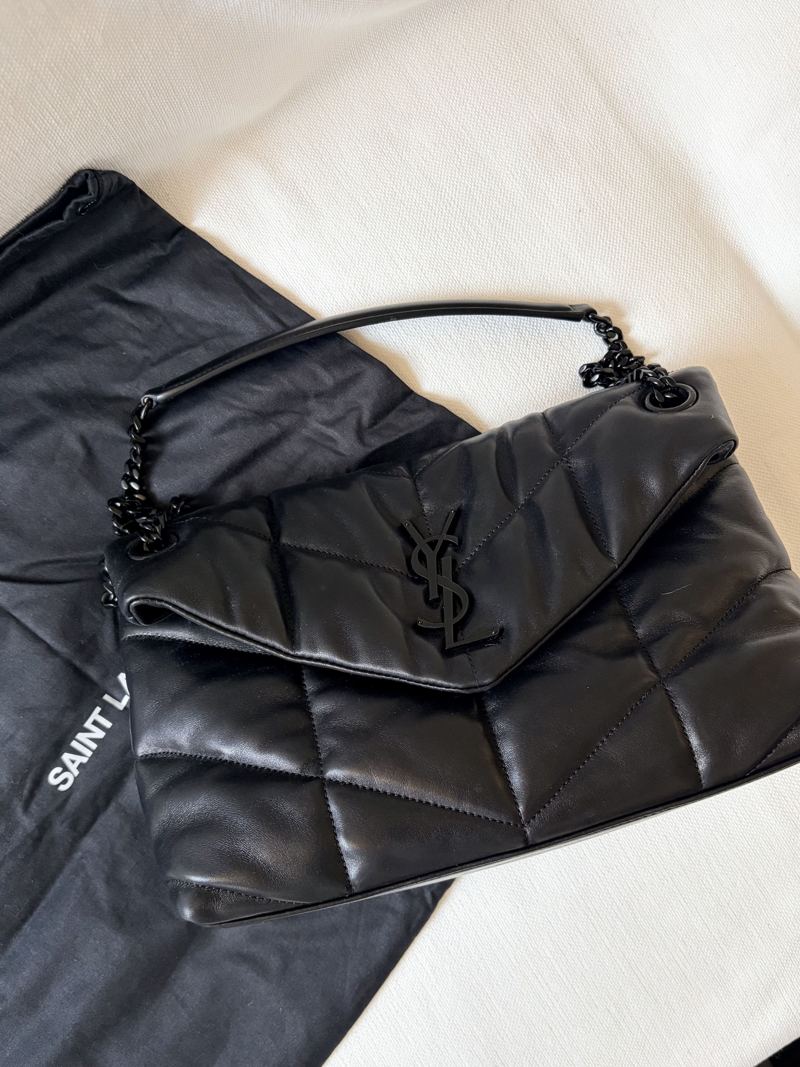 Saint Laurent Paris Saint Laurent (NEW) Loulou Medium Black Quilted Lambskin Bag Size ONE SIZE - 4 Thumbnail