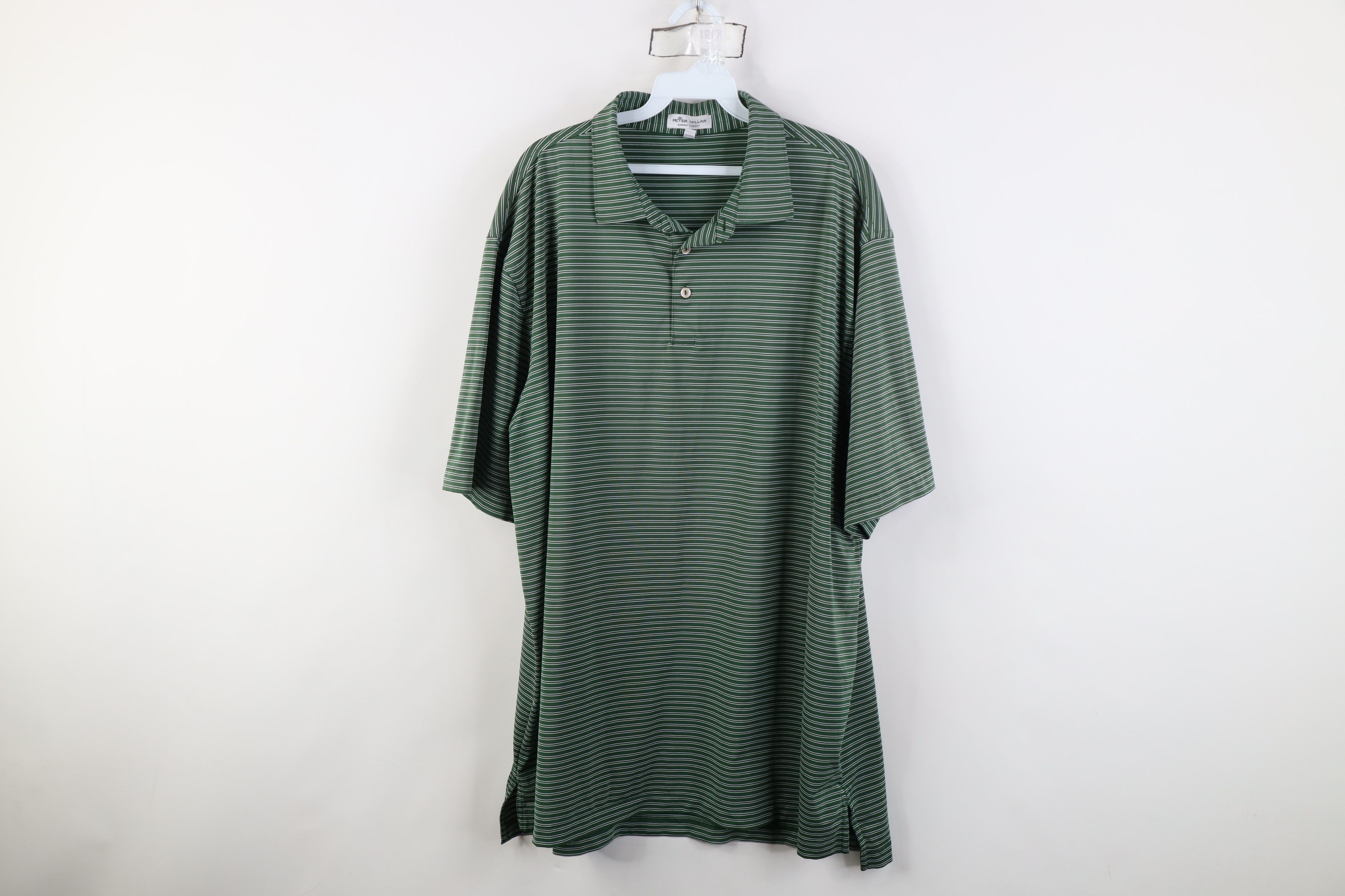 Peter Millar Peter Millar Summer Comfort Knit Golf Polo Shirt Green Size US XXL / EU 58 / 5 - 1 Thumbnail