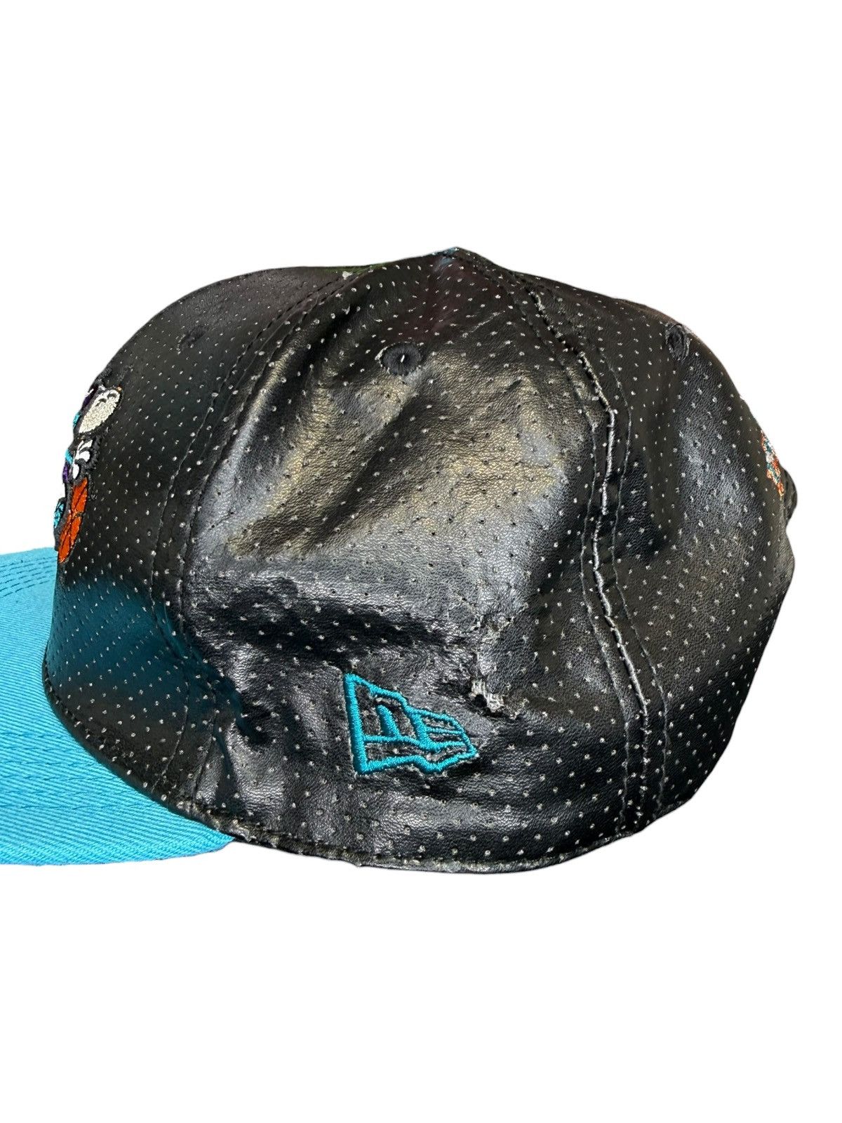 Other Charlotte Hornets Leather Snapback New Era Teal Black Hat Size ONE SIZE - 8 Thumbnail