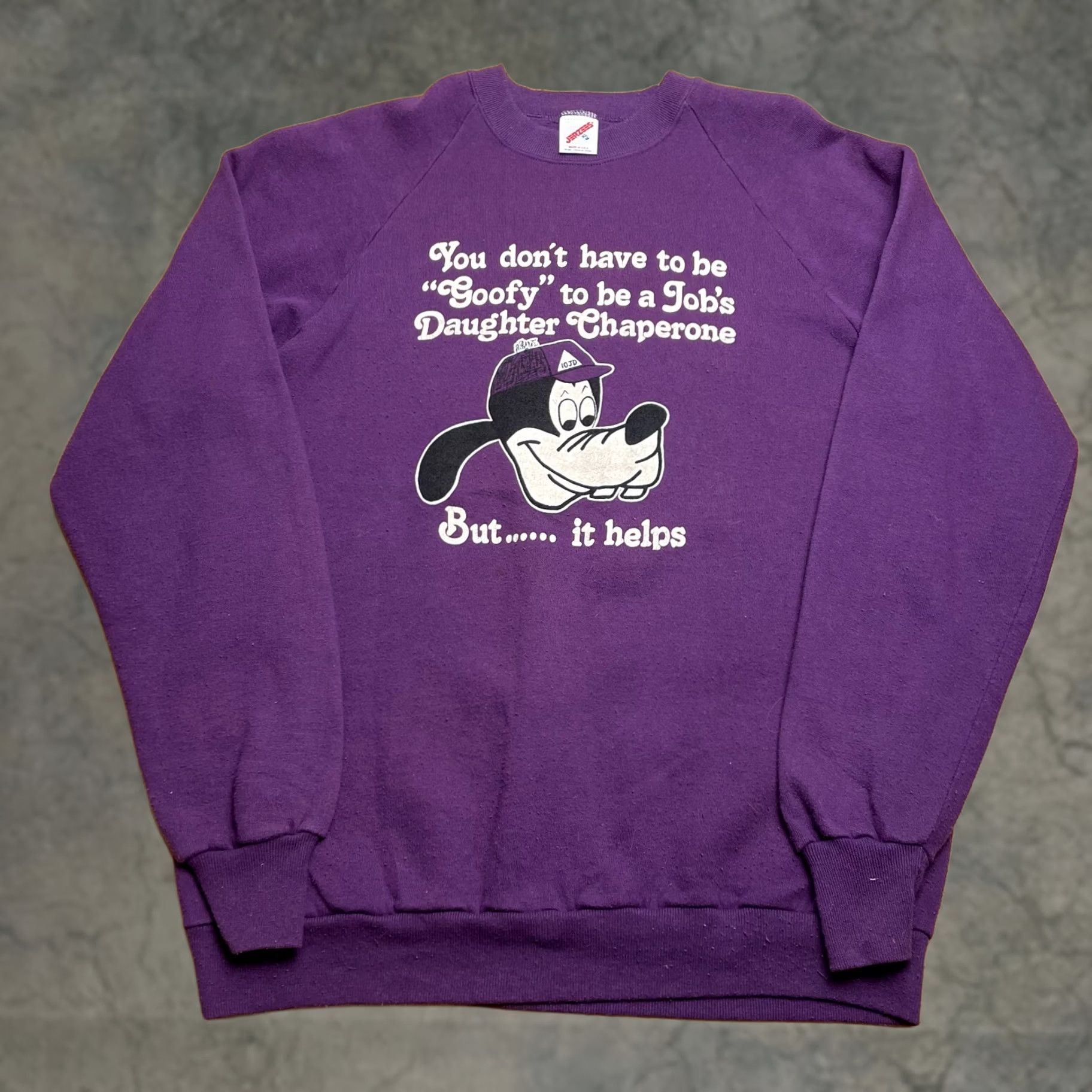 Jerzees VINTAGE JERZEES Goofy XL Purple Long Sleeve Pullover Crewneck Sweatshirt Solid Size US XL / EU 56 / 4 - 1 Thumbnail