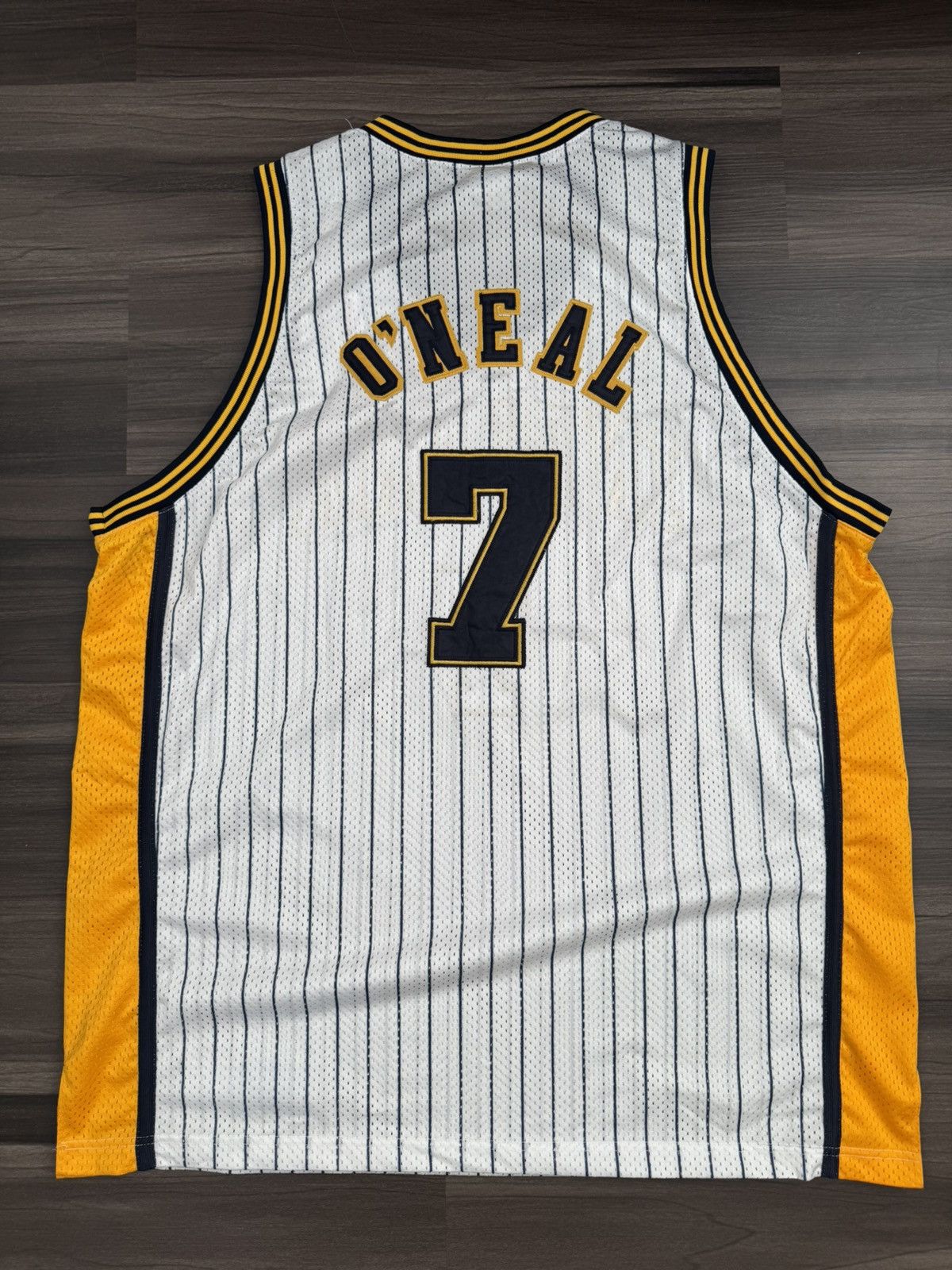 Reebok Vintage Indiana Pacers Jermaine O'Neal 7 NBA Stitched Jersey Size US XXL / EU 58 / 5 - 6 Thumbnail